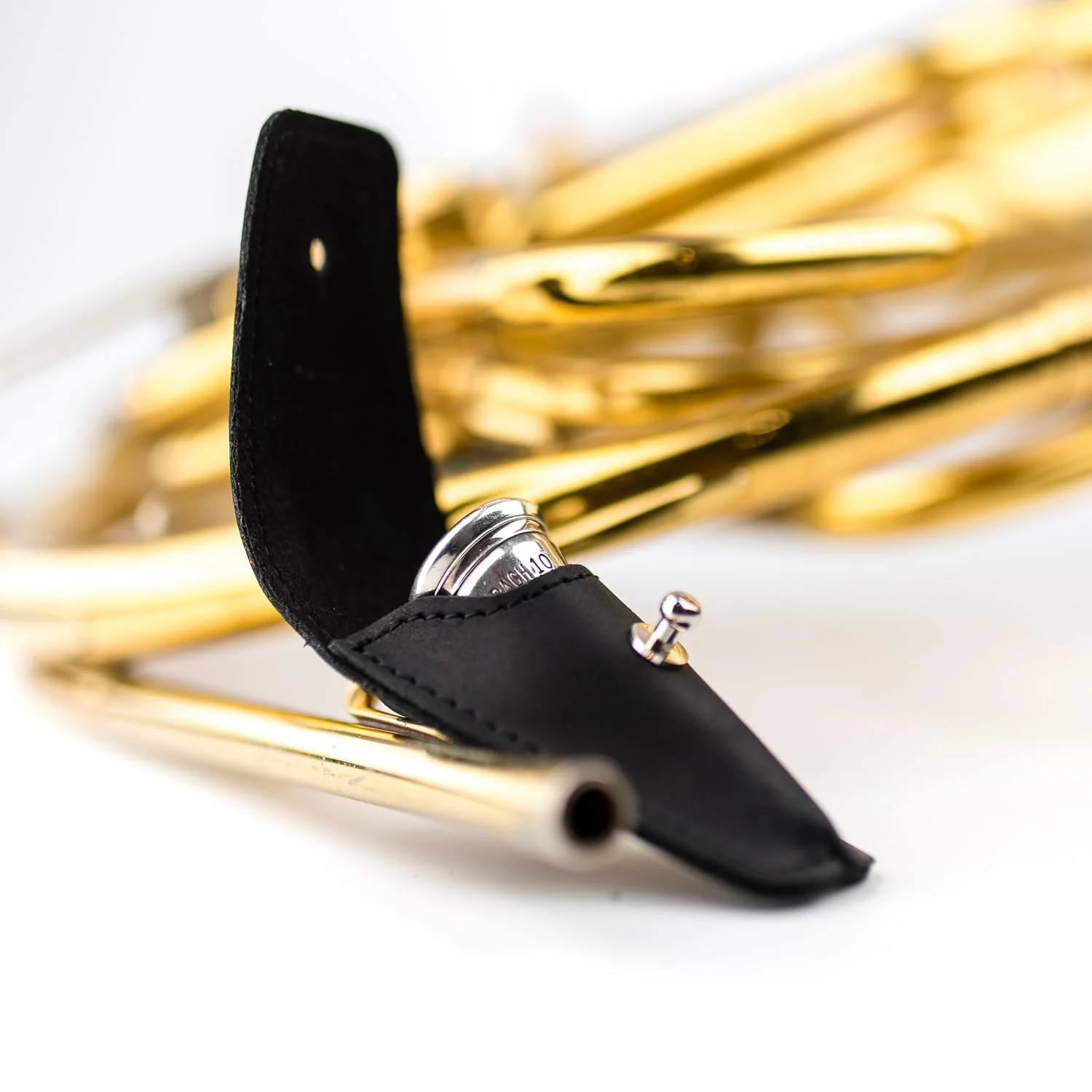 French Horn Mouthpiece Holder made of Genuine Leather Mouthpiece Pouch mouthpiece protection bag Mouthpiece case (Single, Black) - Image 4