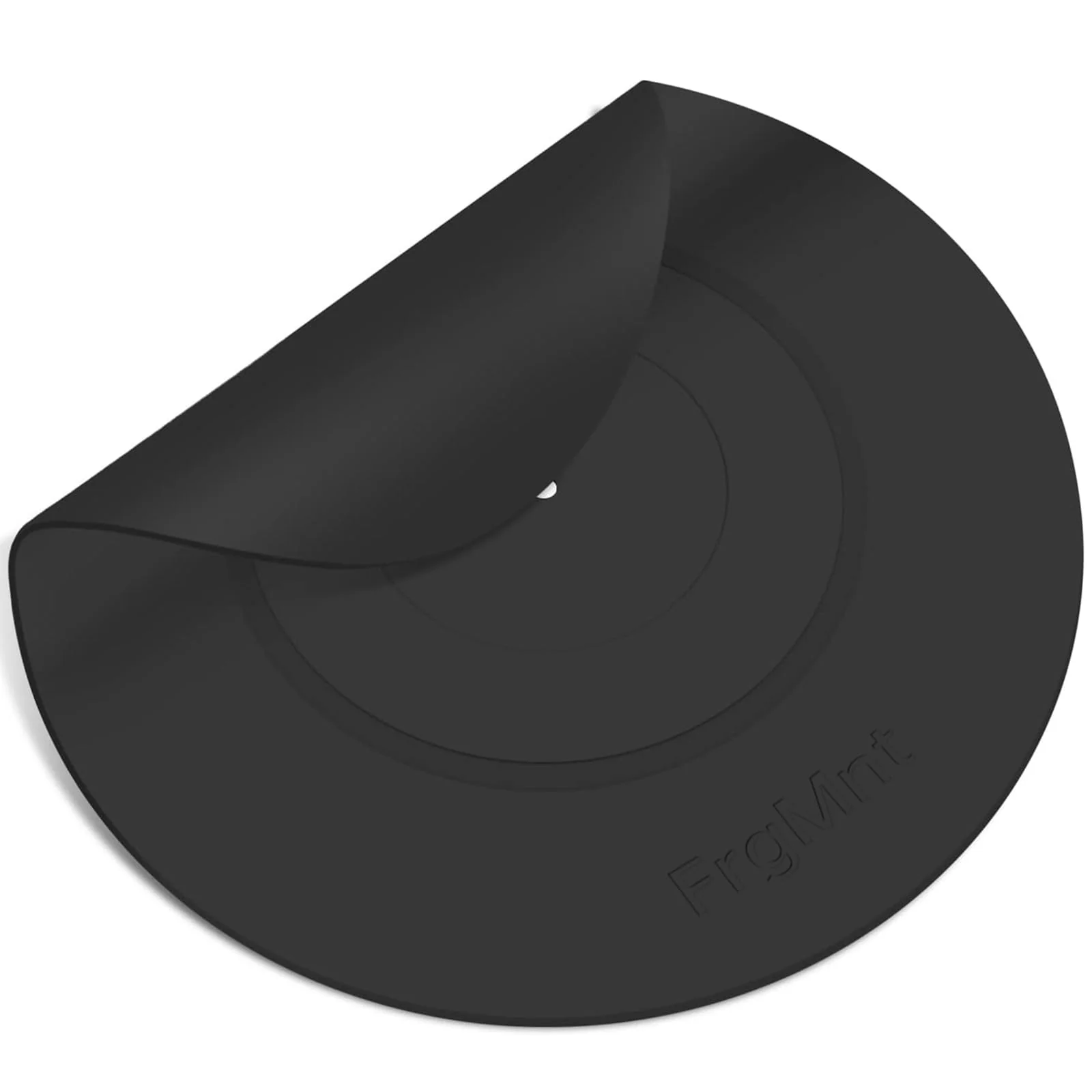 FrgMnt Turntable Platter Mat Black 12-inch Turntable Rubber Mat Silicone Design for Universal to All LP Vinyl Record Players (Black) - Image 2