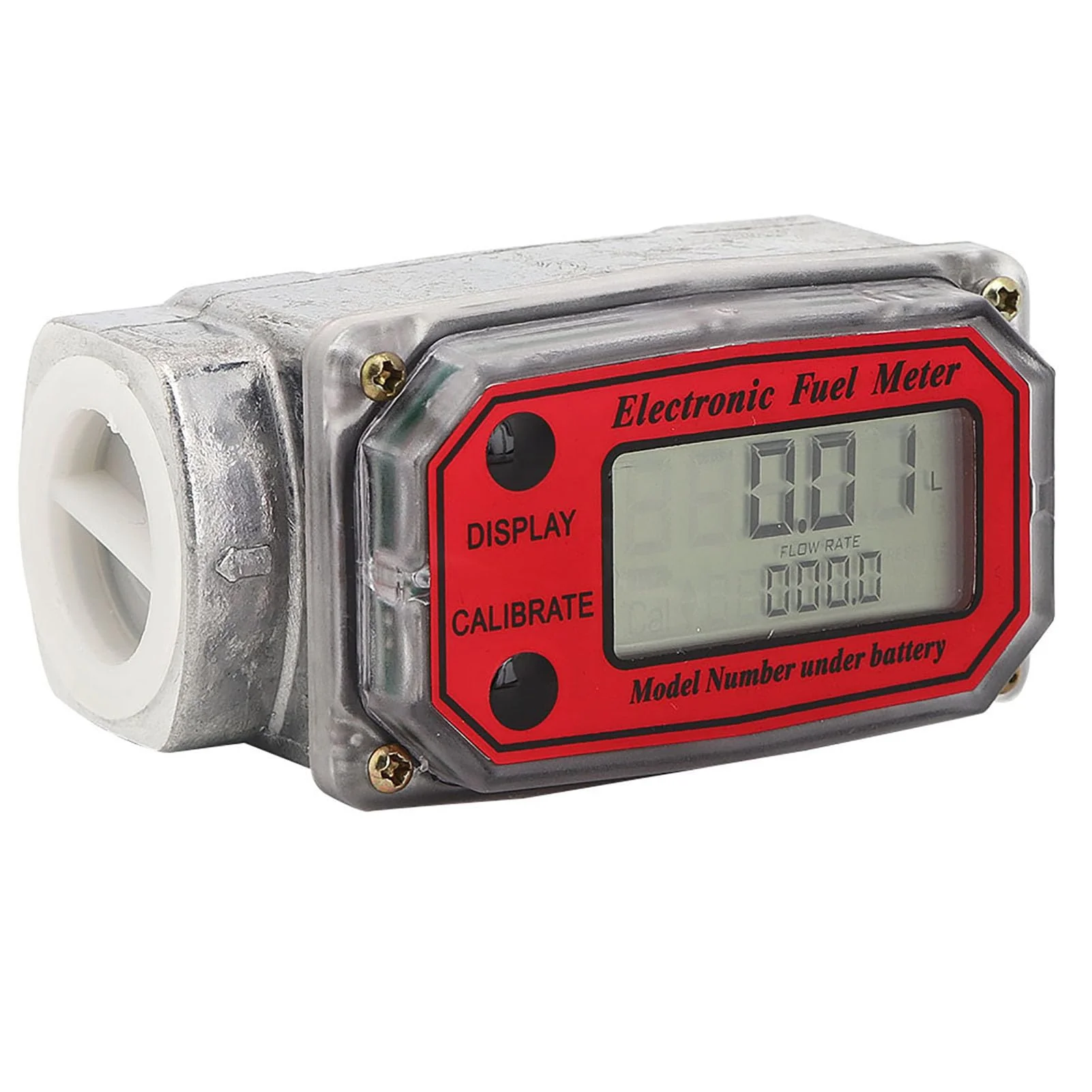 Fuel Flow Meter, Mini Digital Turbine Flowmeter, Diesel Fuel Flow Meter, 10-200 L, 1 Inch NPT Flowmeter
