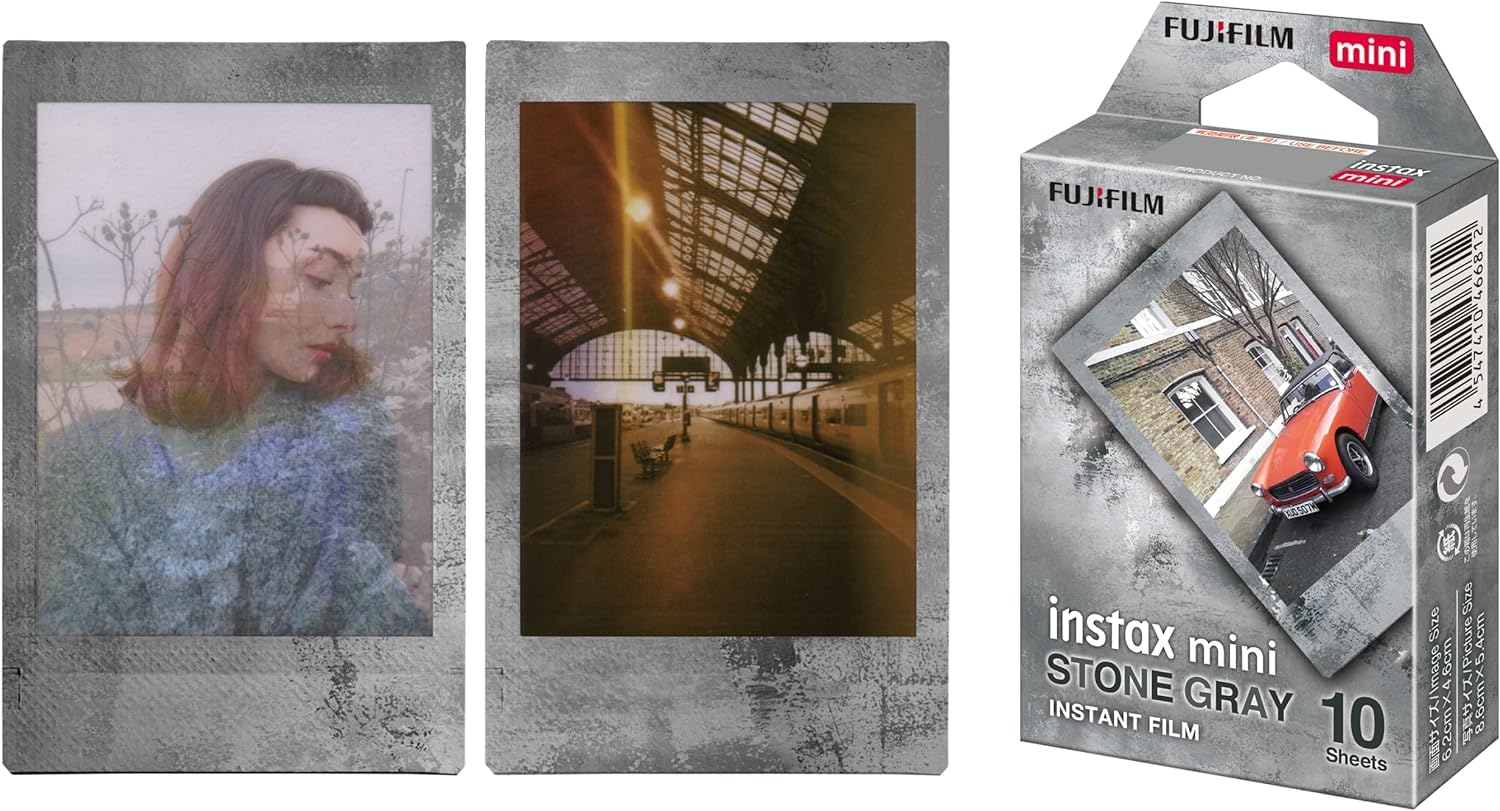 FUJIFILM Instant Mini Stone Gray Film Bundle 30 Shot with BluebirdSales Microfiber Cleaning Cloth, ISO 800, Credit-Card Size, Easy Load for All Instant Mini Cameras & Printers 30 Shots - Image 6