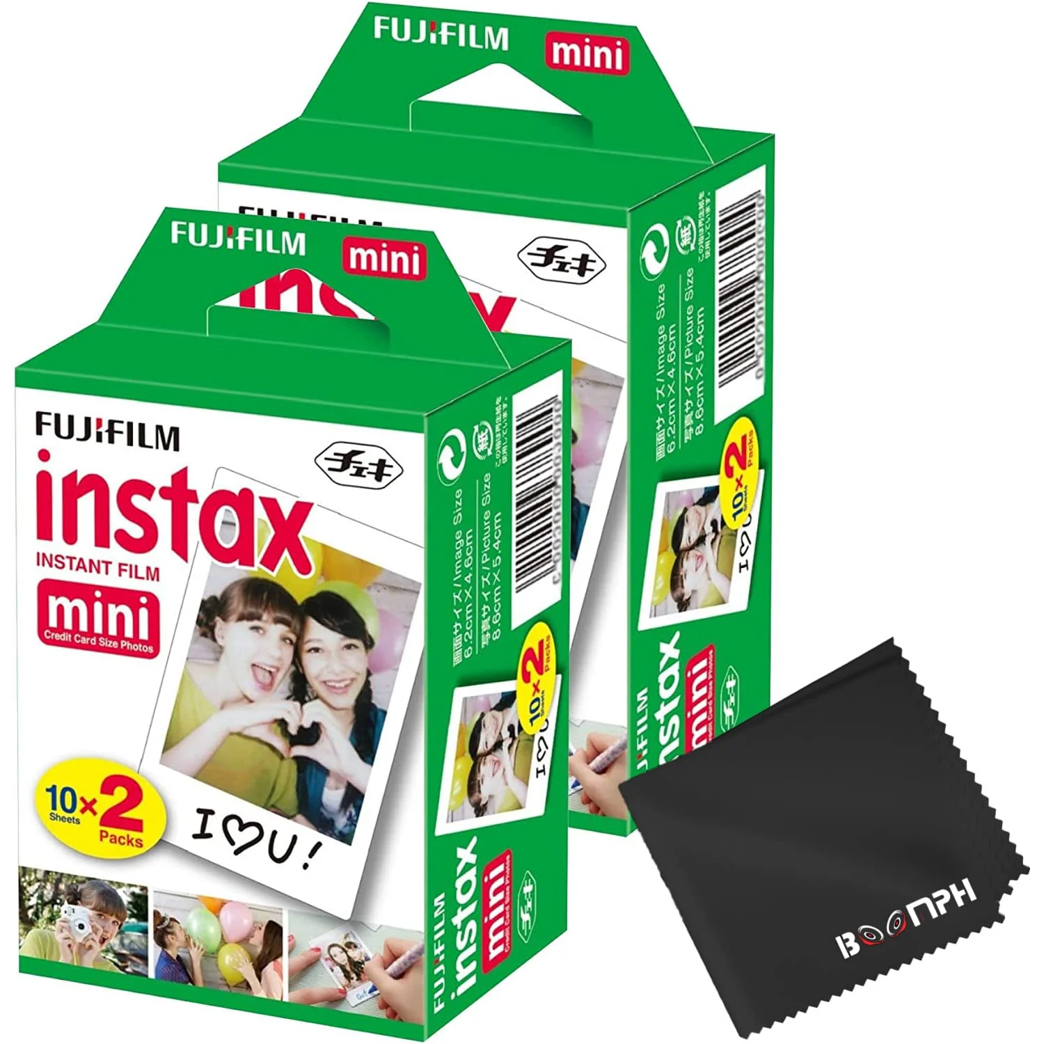 Fujifilm Instax Mini Instant Camera Film: 40 Shoots Total, (10 Sheets x 4) - Capture Memories Anytime, Anywhere - Boomph Kit 40 Pack