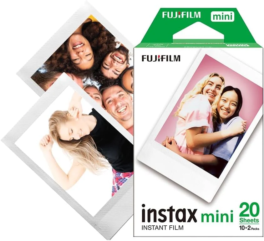 Fujifilm Instax Mini Instant Film 20 Exposures, 20 Sticker Frames for Fuji Instax Prints, Bundle - Image 3