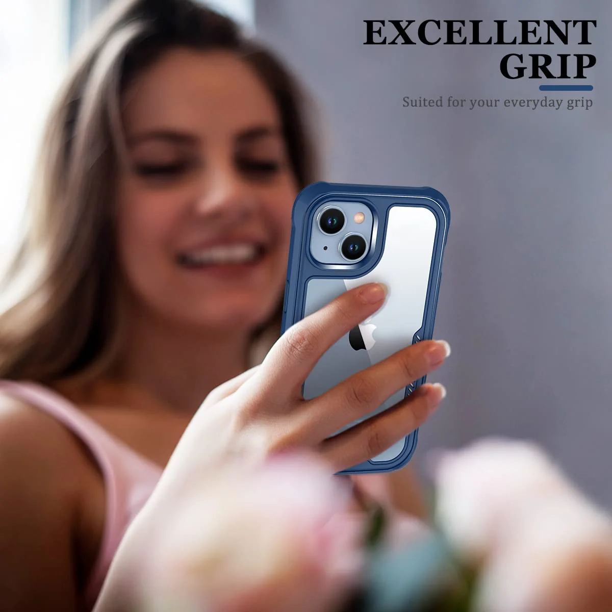 FUNMIKO iPhone 14 Plus Case with Screen Protector,Mili-Grade Heavy Duty Protection Pass 21ft. Drop Tested Slim-fit Clear Plastic Cover Protective Phone Case for Apple iPhone 14 Plus 6.7" Blue - Image 7