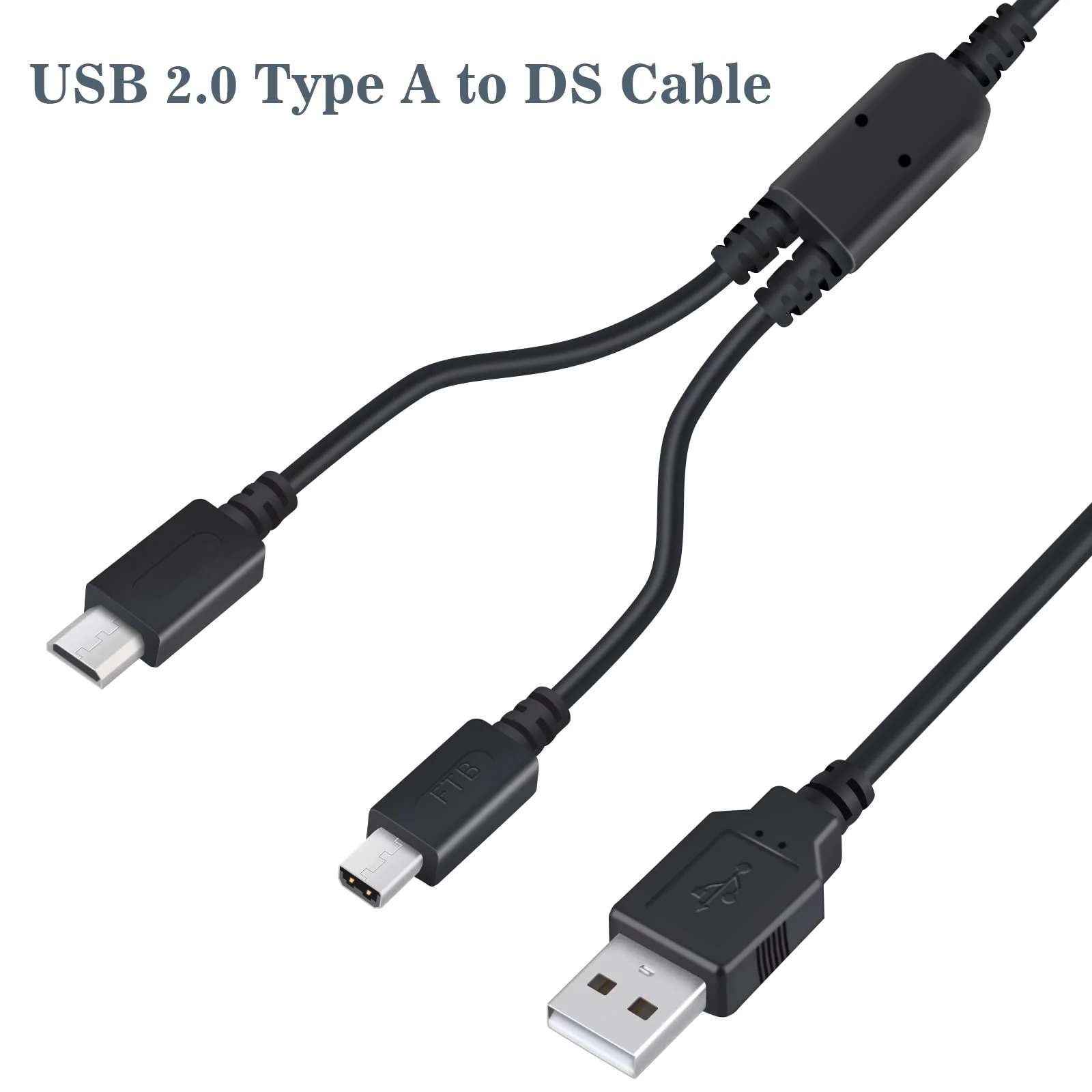 Funturbo All-in-1 DS Charger, 3DS DS Lite Charger Cable USB Charging Cord for Nintendo 3DS/3DS XL/2DS/2DS XL/DSi/DSi XL/DS Lite (2 Pack) - Image 3