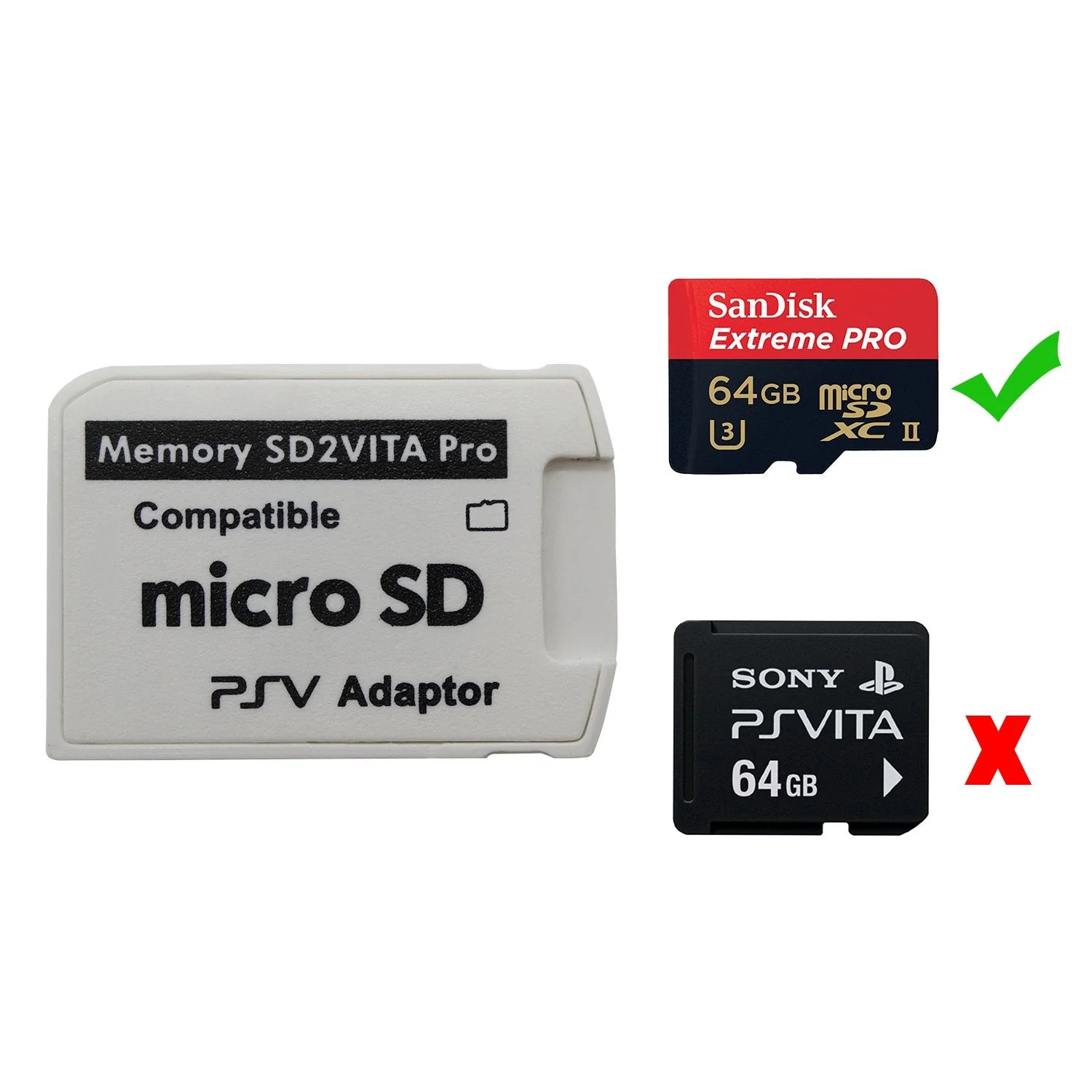 Funturbo Ultimate Version SD2Vita 5.0 Memory Card Adapter, PS Vita PSVSD Micro SD Adapter PSV 1000/2000 PSTV FW 3.60 HENkaku Enso System 1 Pack - Image 3
