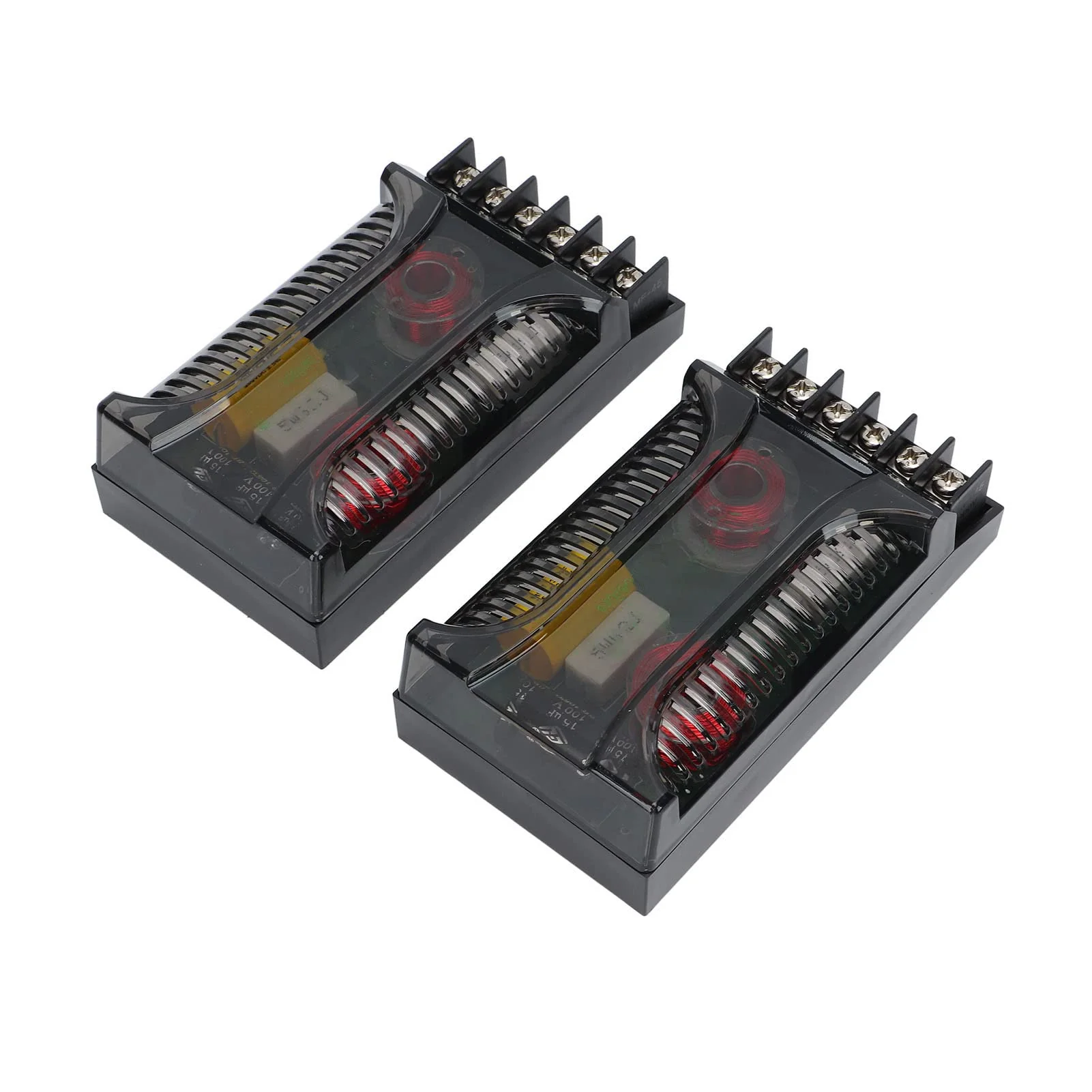 Fydun 2Pcs 2 Way Car Audio Crossover Overcurrent Protection Universal Heat Dissipation Speaker Frequency Divider Car Speaker Crossover Bass Treble Board Audio Modification - Image 9