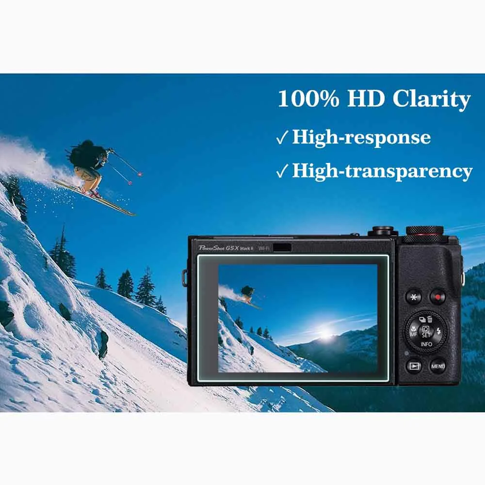 G7 X Mark II Screen Protector for Canon G9X Mark II / G9 X / G7X Mark II / G7 X / G5X II /G5 X Camera,ULBTER 9H Hardness Tempered Glass Anti-Scrach Anti-Fingerprint Anti-Bubble [3Pack] - Image 3