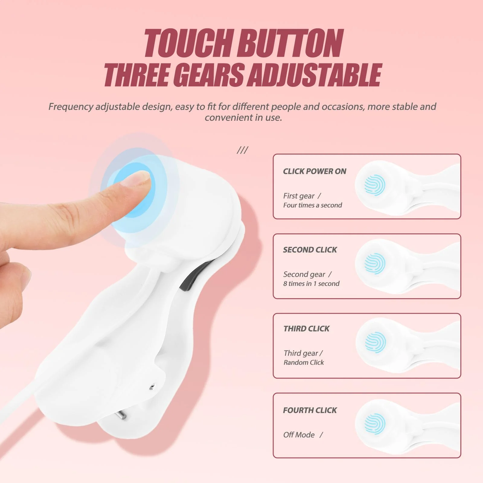 Gadpiparty Screen Clicker para Tablet para Automatic Phone Live Broadcasts Gaming Phones Auto Clicker for Mobile Phone Clicker Bracket Phone Clicker for Shopping Mini Abs White Computer 5X2CM - Image 3