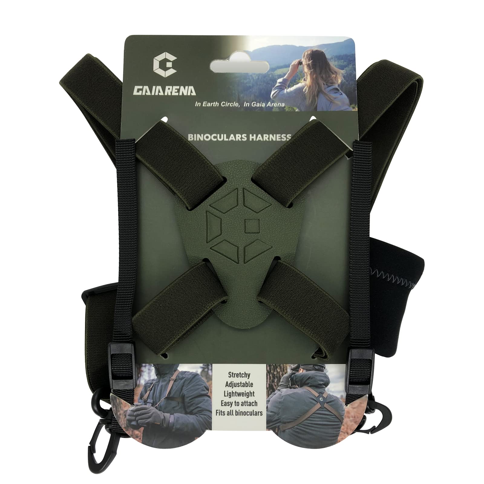GAIARENA Binocular Harness Strap, Bino Harness with Microfiber Lens Cleaning Cloth for All Size Binoculars & Camera(Camo) Camo - Image 6