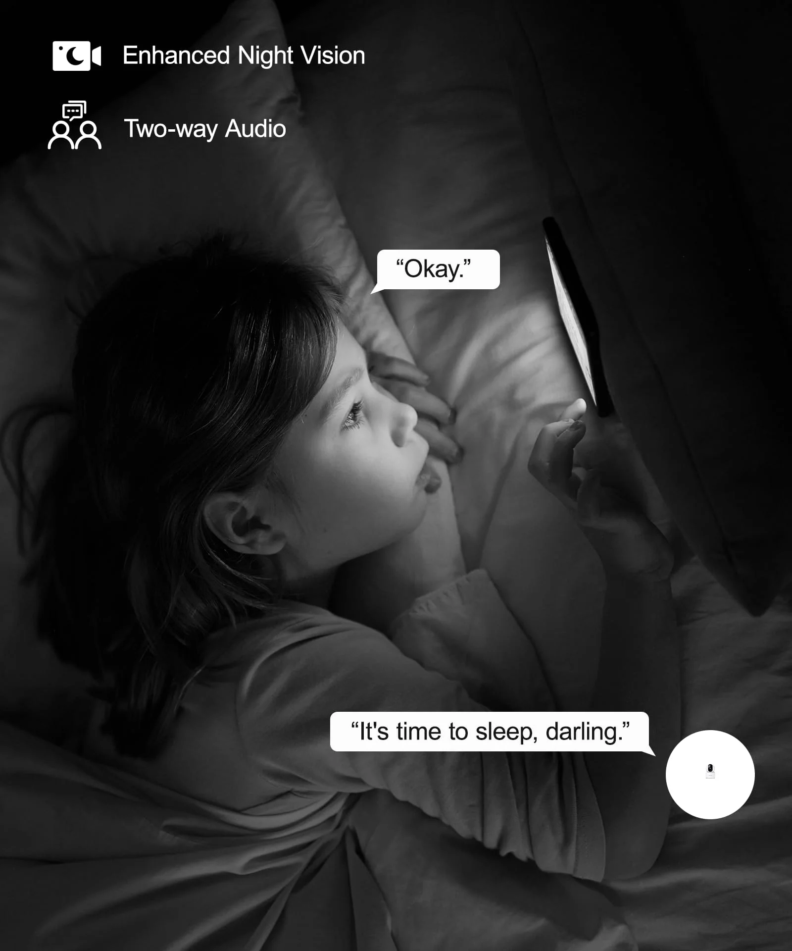 GALAYOU Indoor Security Camera 2K, Pet Camera, 360 Degree WiFi Home Security Camera for Baby/Elder/Nanny with Night Vision, Siren, 24/7 SD Card Storage, Works with Alexa and Google Assistant G2-2Pack 2 Count (Pack of 1) - Image 5