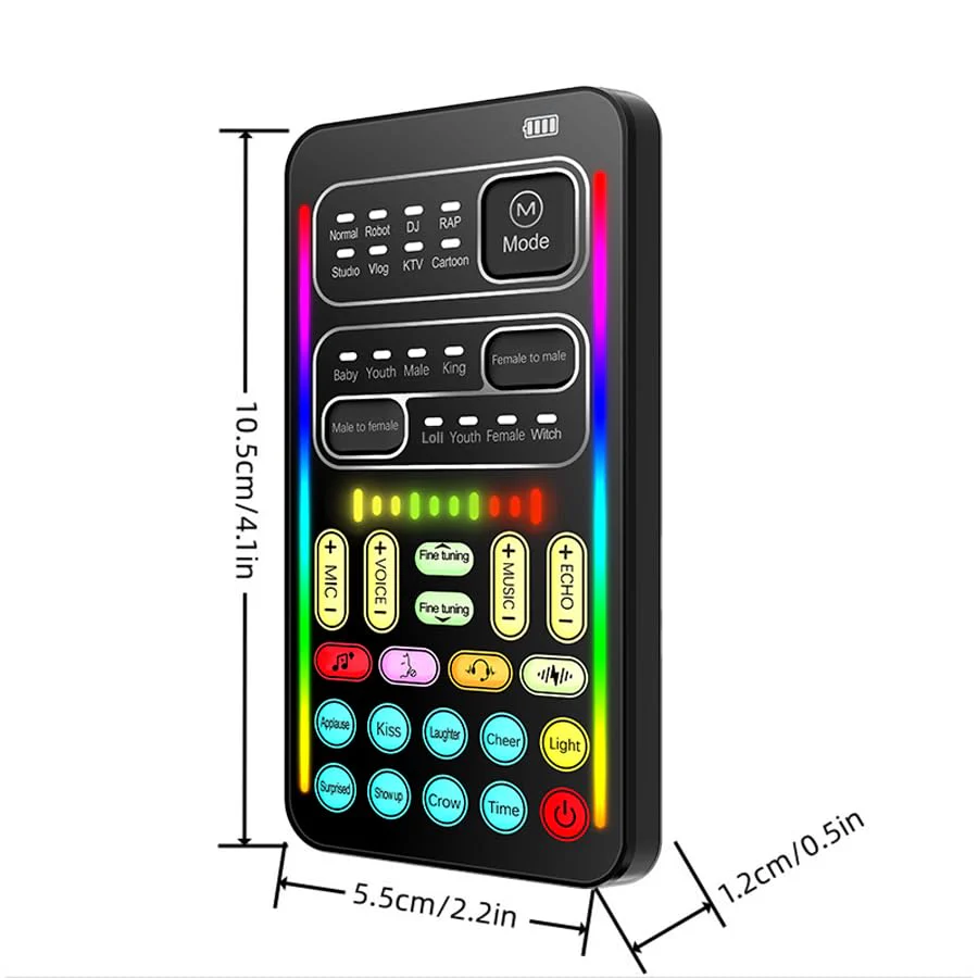 Game Voice Changer, Audio Mixer, i9Live Sound Card kit (Including Headphones and 2 converters), Suitable for PS4/PS5/Xbox One/PC/Phone/Laptops., ferrous - Image 9