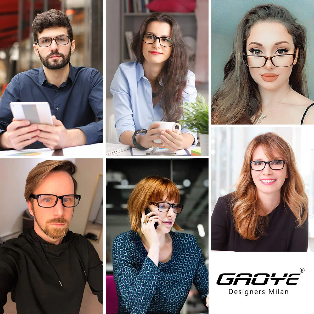Gaoye 5-Pack Reading Glasses Blue Light Blocking,Spring Hinge Readers for Women Men Anti Glare Filter Lightweight Eyeglasses (5-Pack Light Black, 1.5) B1-5 Pack Light Black 1.5 x - Image 6