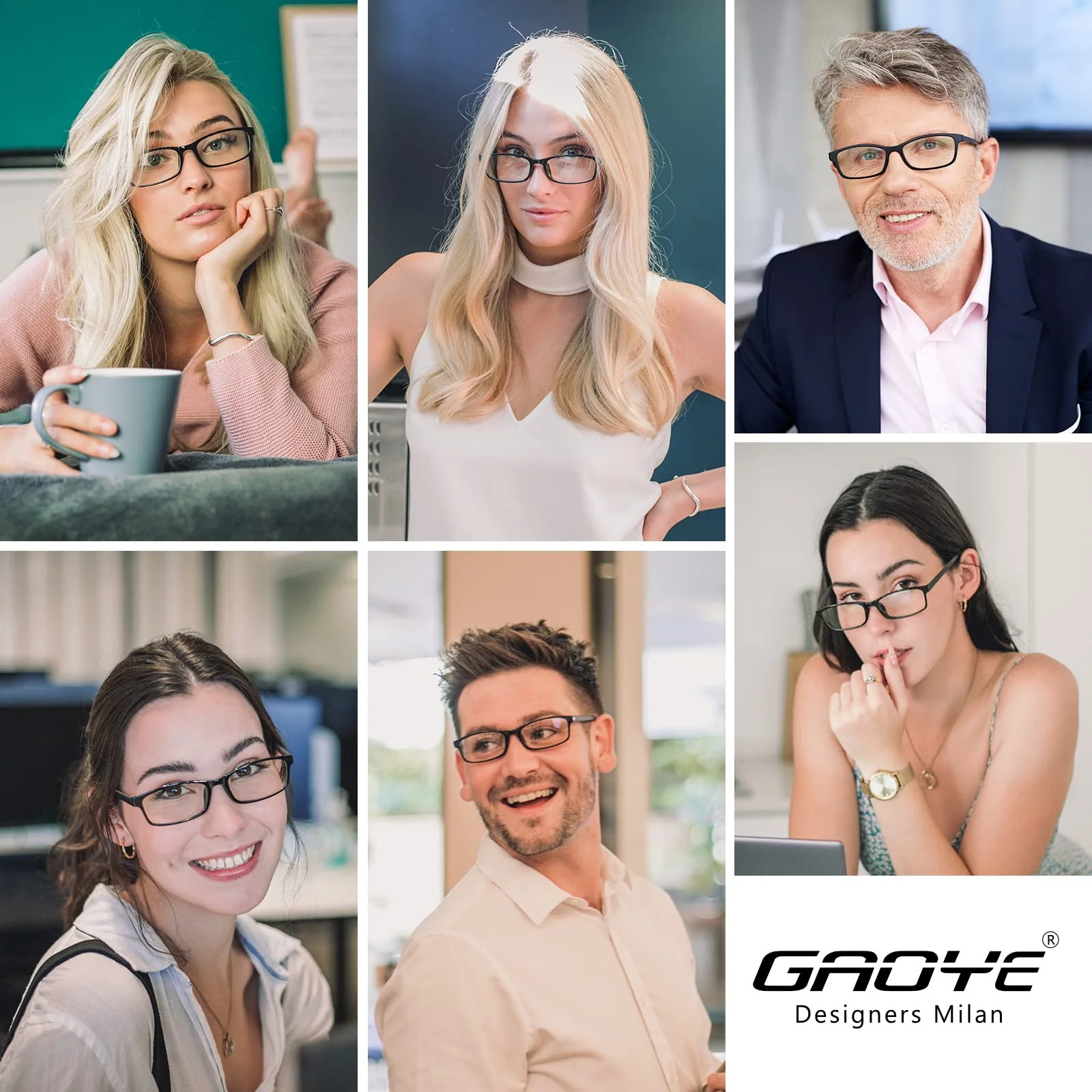 Gaoye 6 Pack Reading Glasses Blue Light Blocking for Women Men, Magnifying Readers Glass Anti UV Eyeglasses 6 Color*1 2.0 x - Image 6