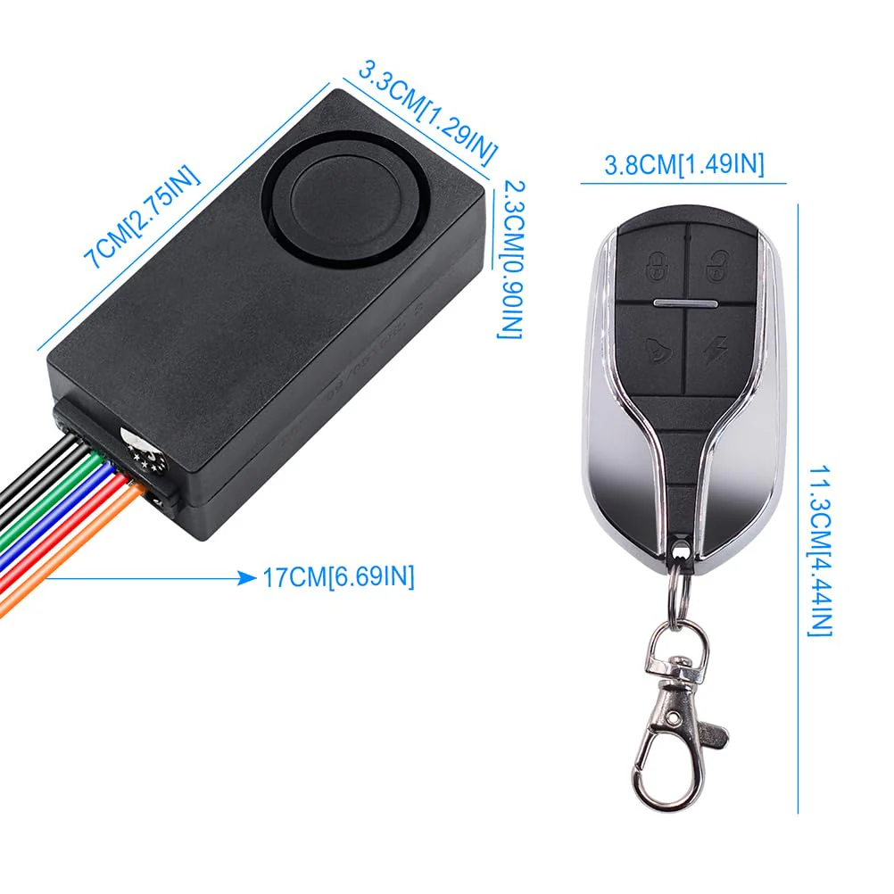 Garneck 1 Set Car Keyless Entry System Anti-Theft Motorcycle Alarm Electric Car Remote Alarm for Electric Car Motorcycle Bike Security Alarm - Image 4