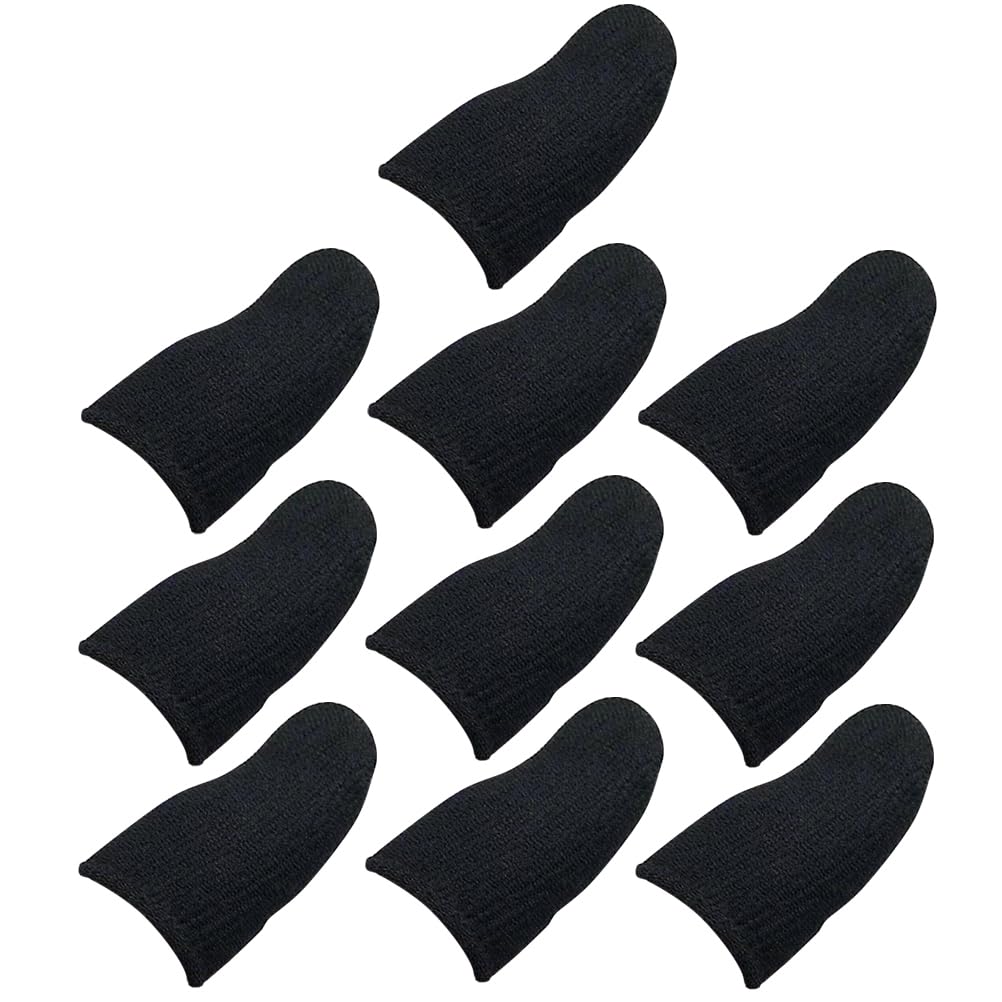 Garneck 10 PCS - Mobile Phone Gaming Finger Sleeves - Gamer Nylon Thumb Sleeves Mobile Gaming Stabilizer Compression Support Sleeve - Finger Gloves for All Touchscreen Devices - Image 9
