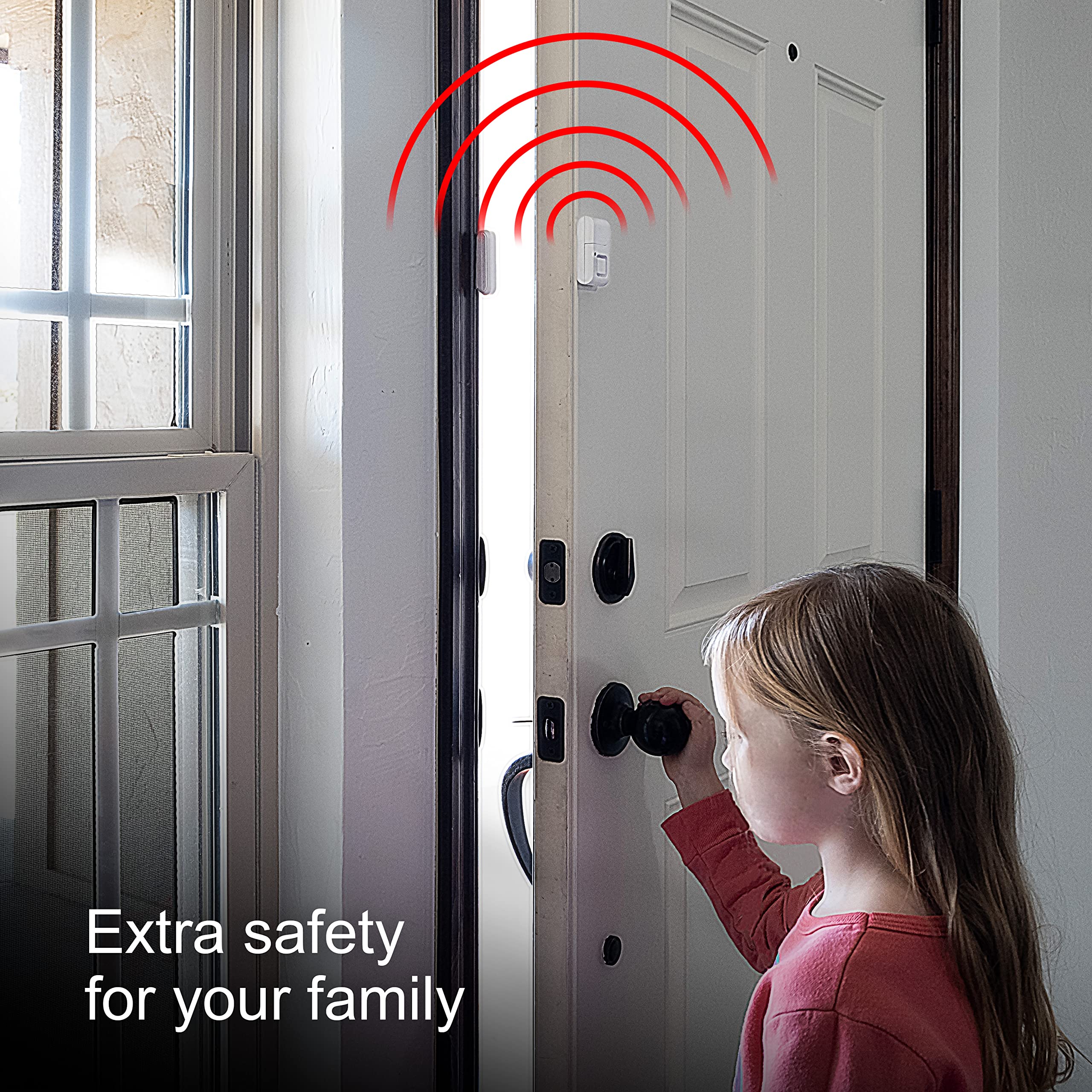 GE Personal Security Window and Door Alarm, 5 Pack, DIY Protection, Burglar Alert, Wireless Chime/Alarm, Easy Installation, Home Security, Ideal for Home, Garage, Apartment and More,White, 45987 White - Image 5