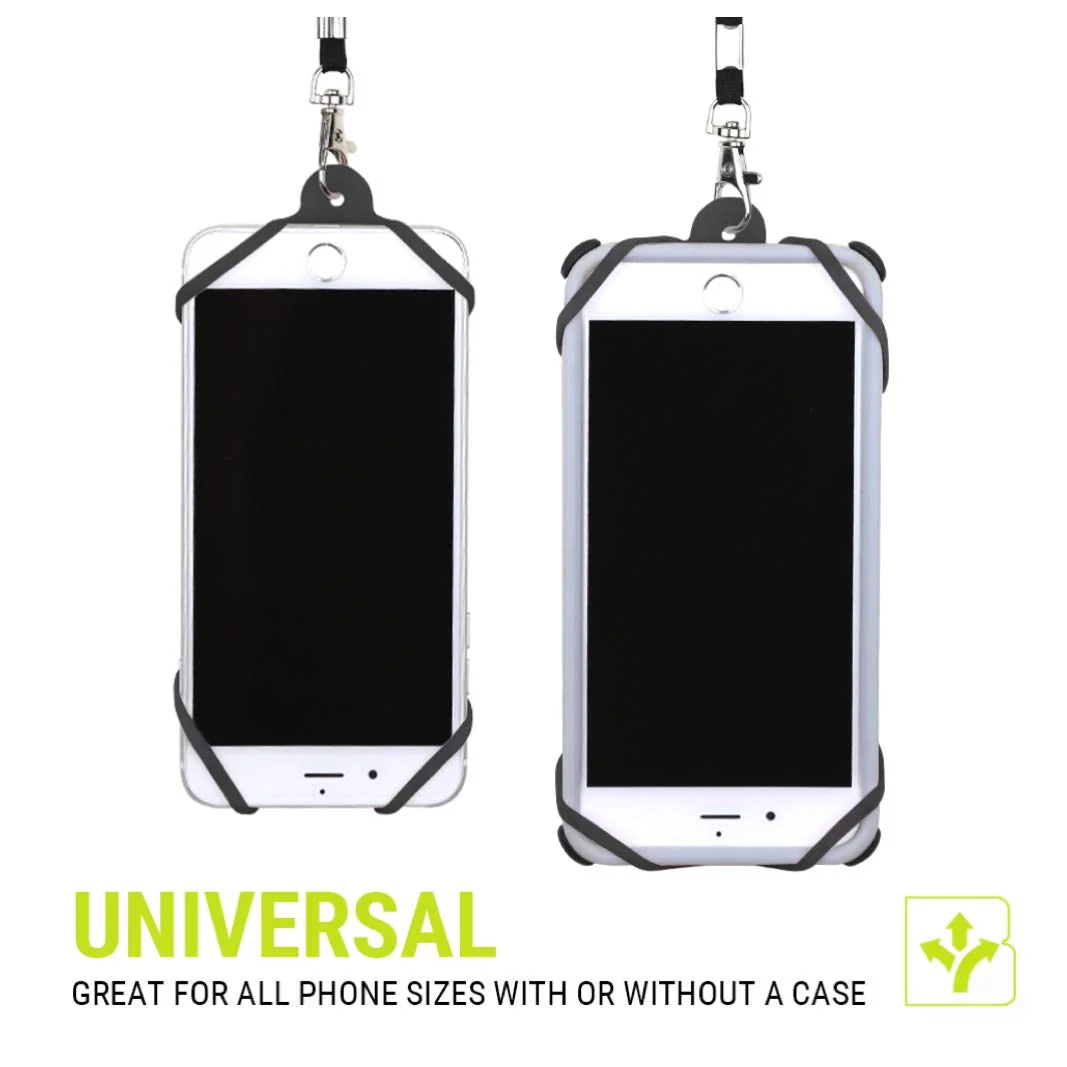 Gear Beast Universal Cell Phone Lanyard - Silicone Cell Phone Holder for Walking w/Neck ﻿Strap, Clear - Image 5