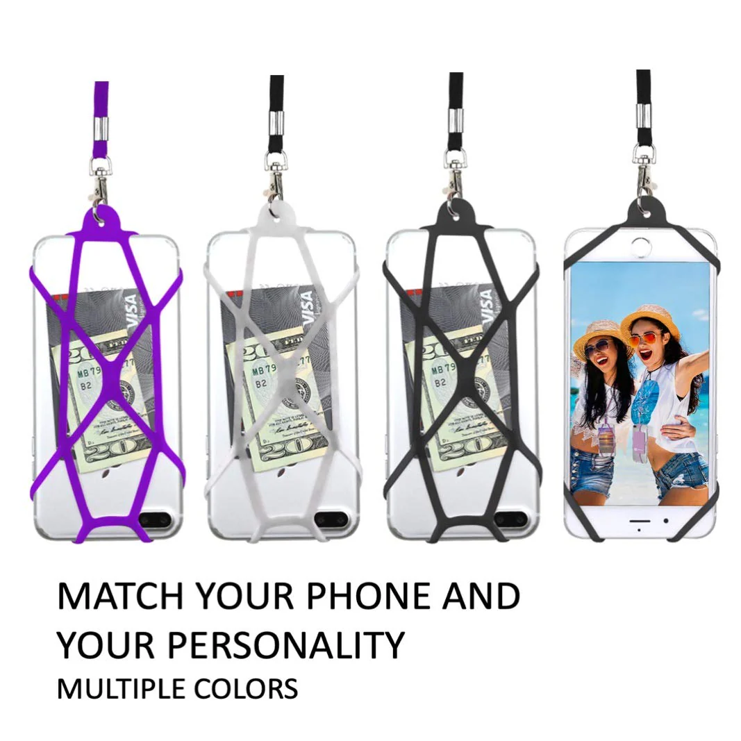 Gear Beast Universal Cell Phone Lanyard - Silicone Cell Phone Holder for Walking w/Neck ﻿Strap, Clear - Image 7