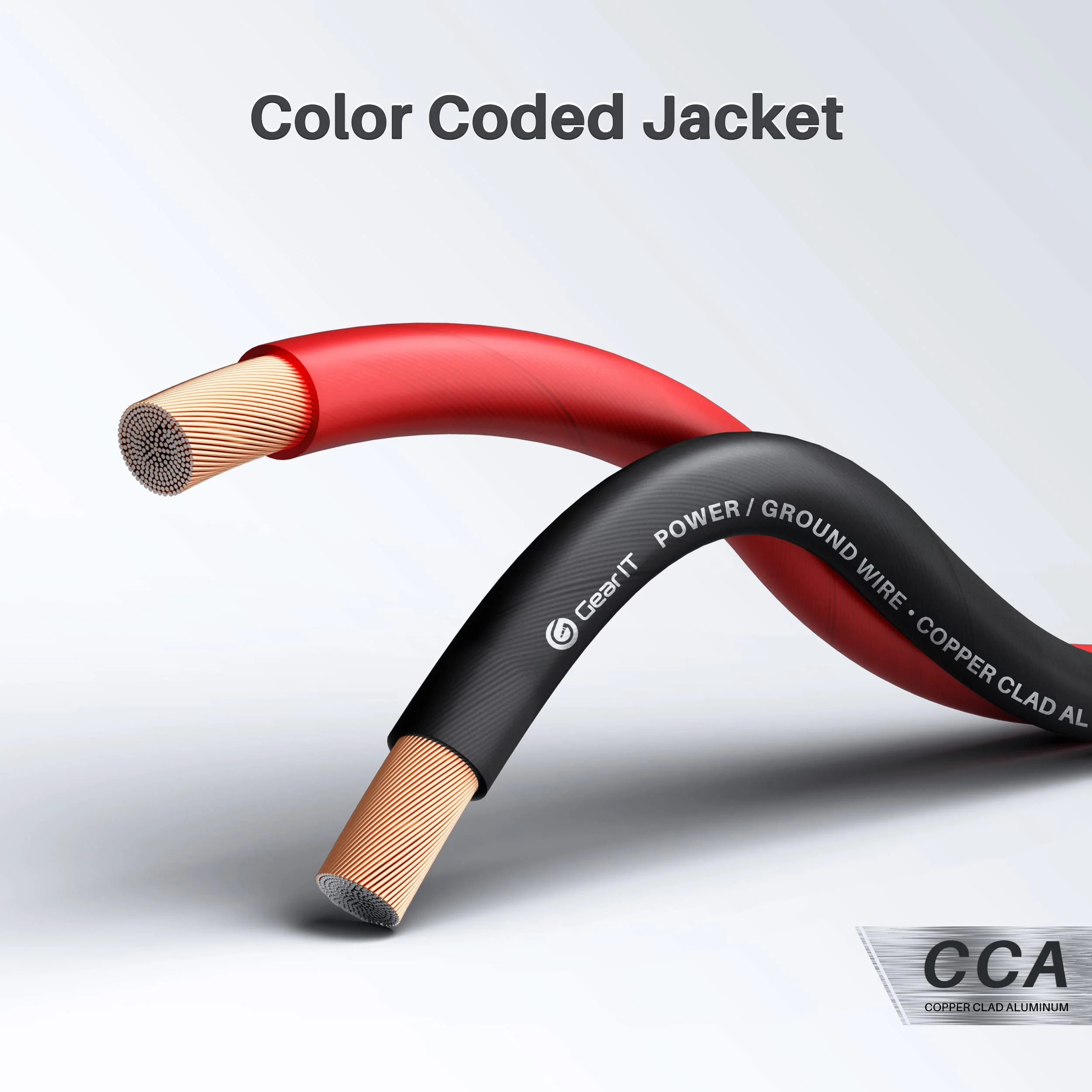 GearIT 16 Gauge Wire (50ft Each - Black/Red) Copper Clad Aluminum CCA - Primary Automotive Power/Ground for Battery Cable, Car Audio, Trailer Harness, Electrical - 100 Feet Total 16ga AWG Wire 16 Gauge (50ft Each - Black/Red) - Image 3