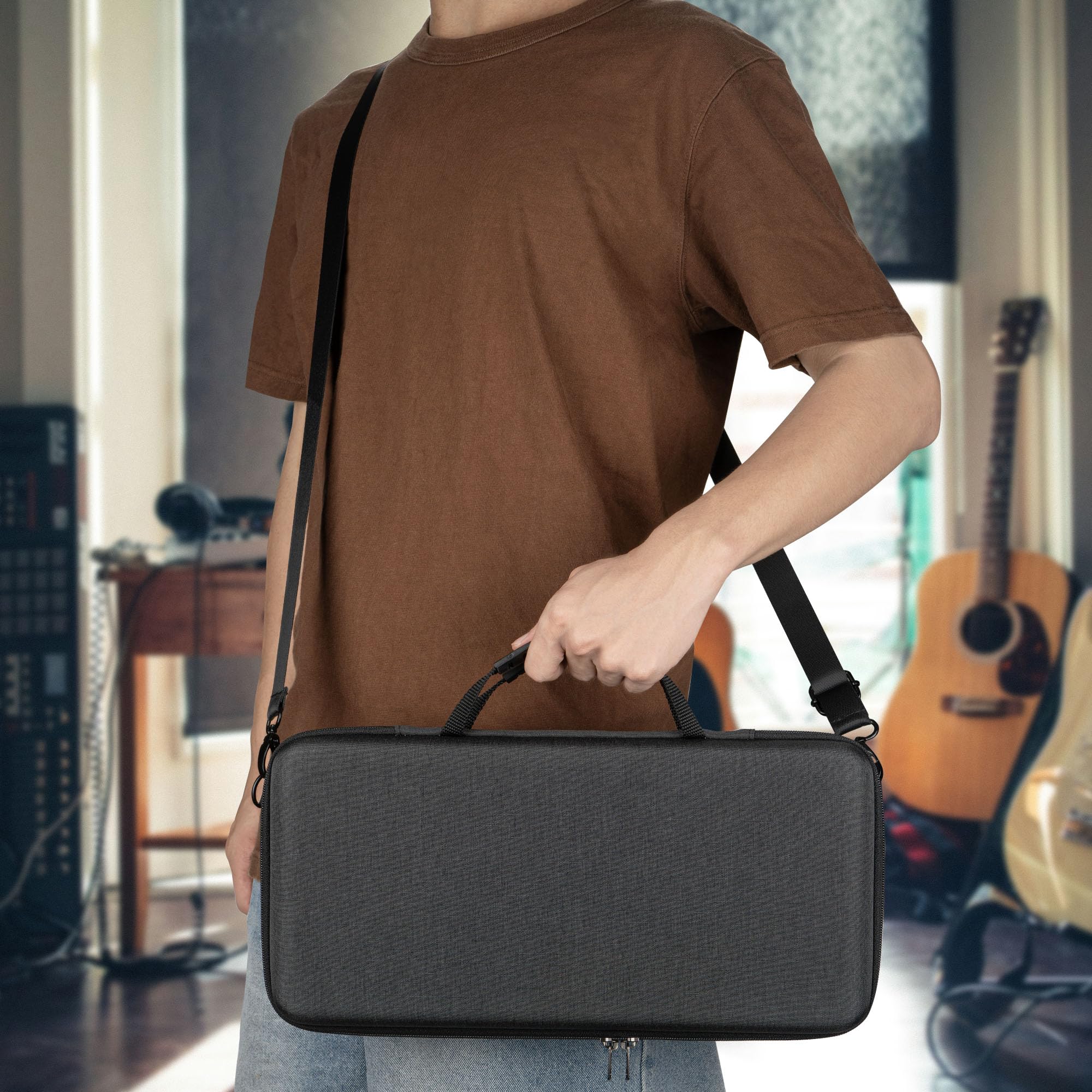 GEEKRIA Audio Interface Carrying Case, Compatible with SONICWARE Liven Ambient Ø / 8bit Warps/MEGA SYNTHESIS/Texture Lab/XFM/Lofi-12, EVA Hard Shell Portable Travel Bag (Dark Gray) - Image 7