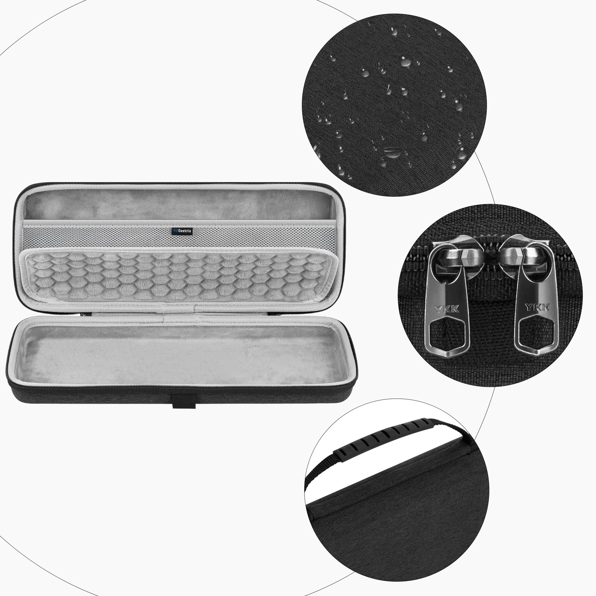 GEEKRIA Audio Interface Carrying Case, Compatible with Yamaha SEQTRAK/Mobile Music Ideastation, EVA Hard Shell Portable Travel Bag (Dark Gray) - Image 2