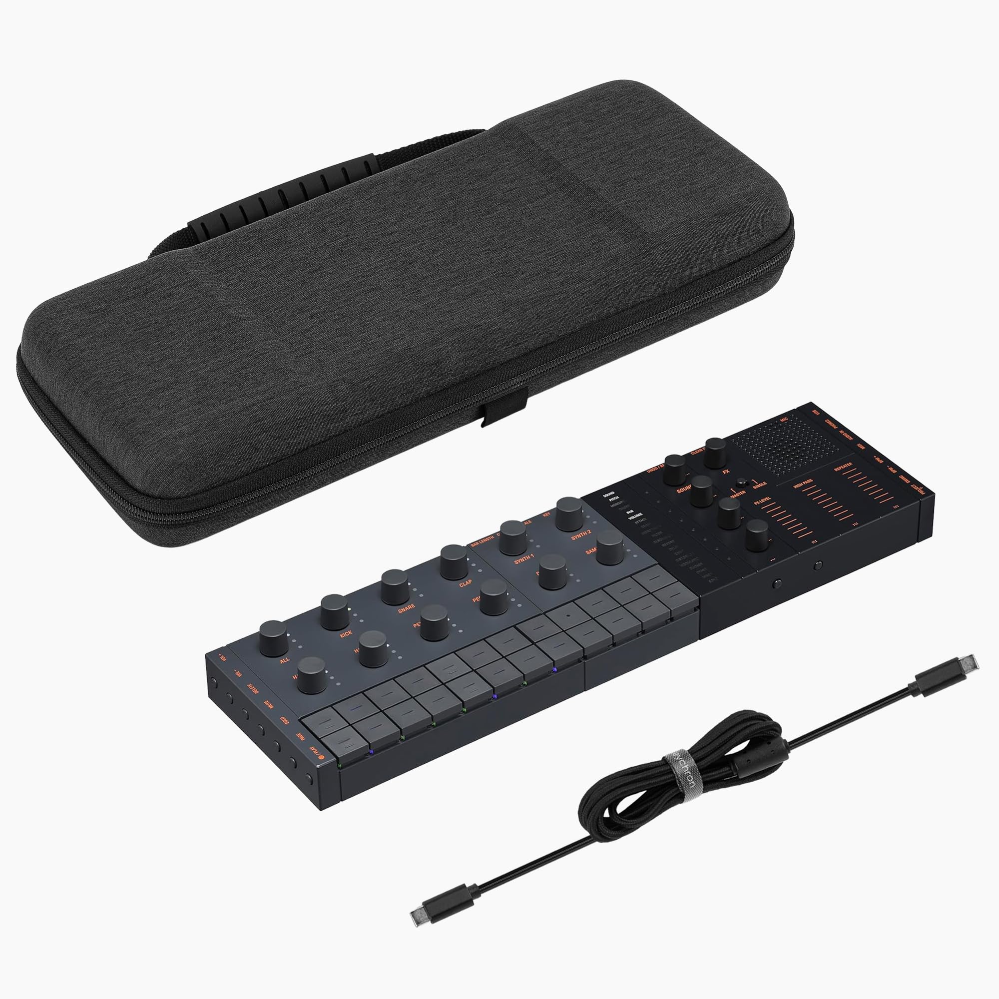 GEEKRIA Audio Interface Carrying Case, Compatible with Yamaha SEQTRAK/Mobile Music Ideastation, EVA Hard Shell Portable Travel Bag (Dark Gray) - Image 3