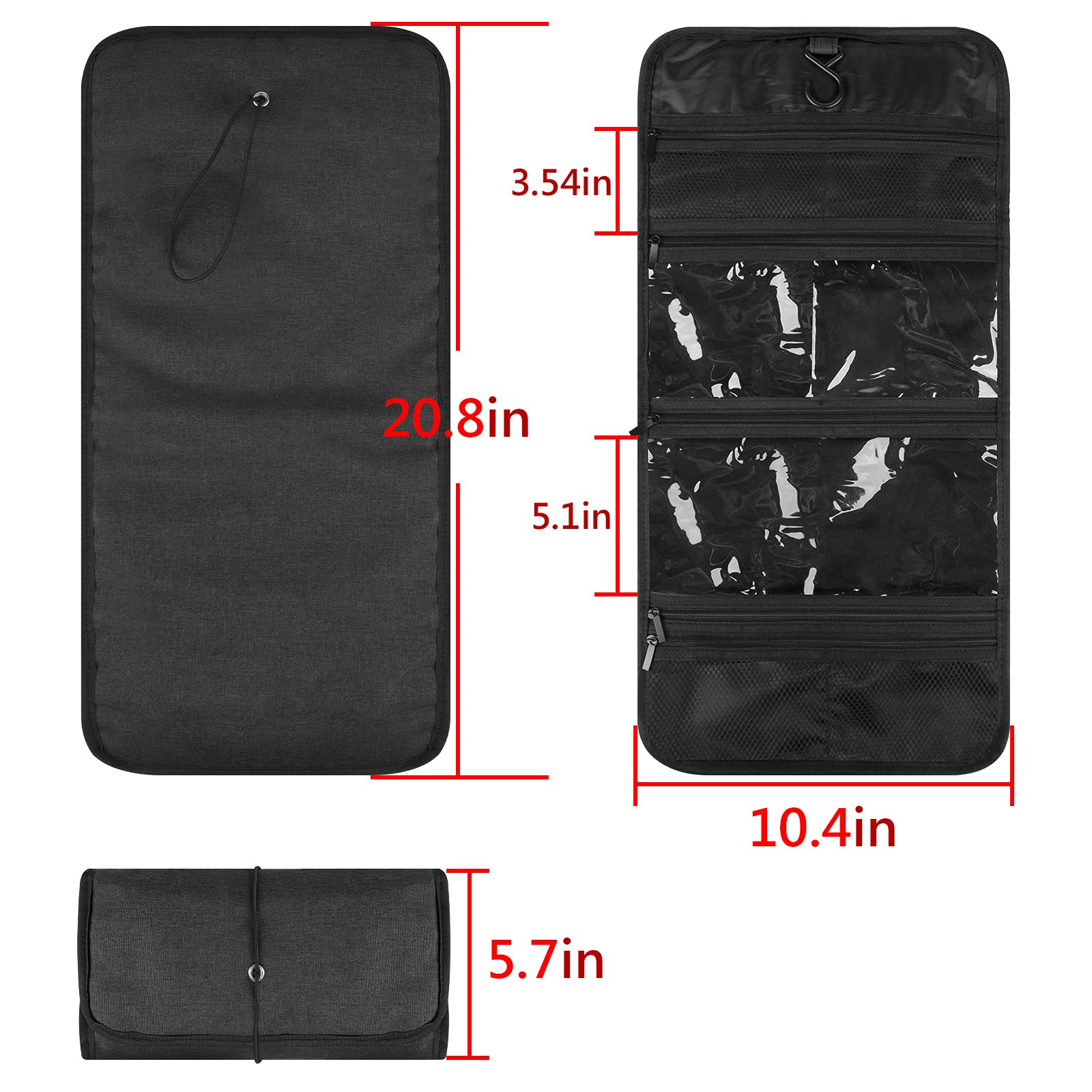 GEEKRIA Guitar Accessory Organizer, Foldable Bag, Easy Access Pockets Case, Picks Parts Holder Storage (Dark Grey) - Image 3
