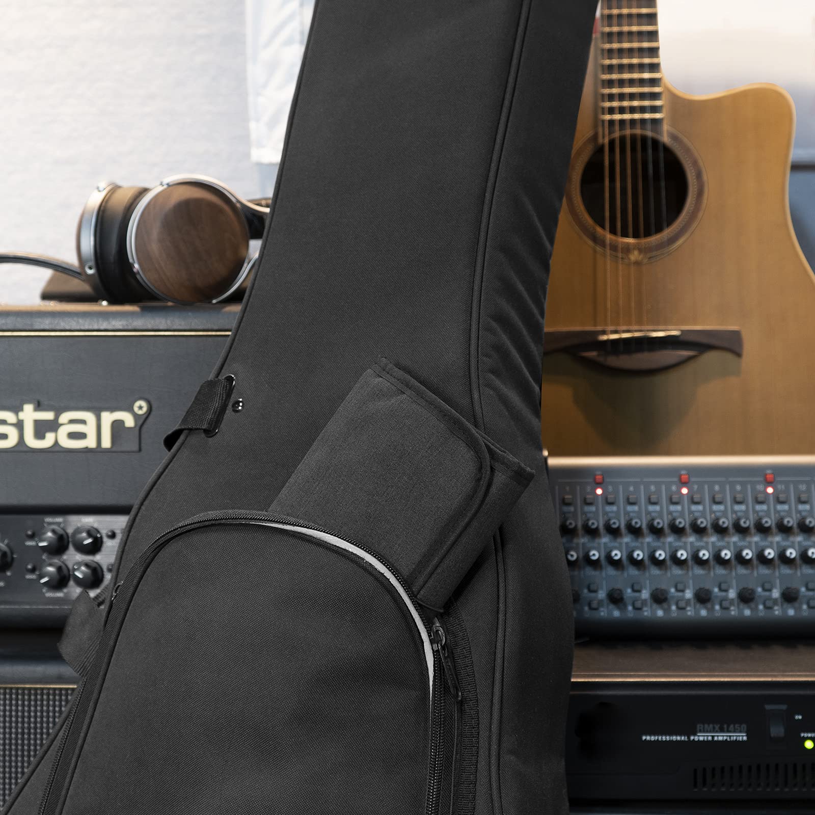GEEKRIA Guitar Accessory Organizer, Foldable Bag, Easy Access Pockets Case, Picks Parts Holder Storage (Dark Grey) - Image 6