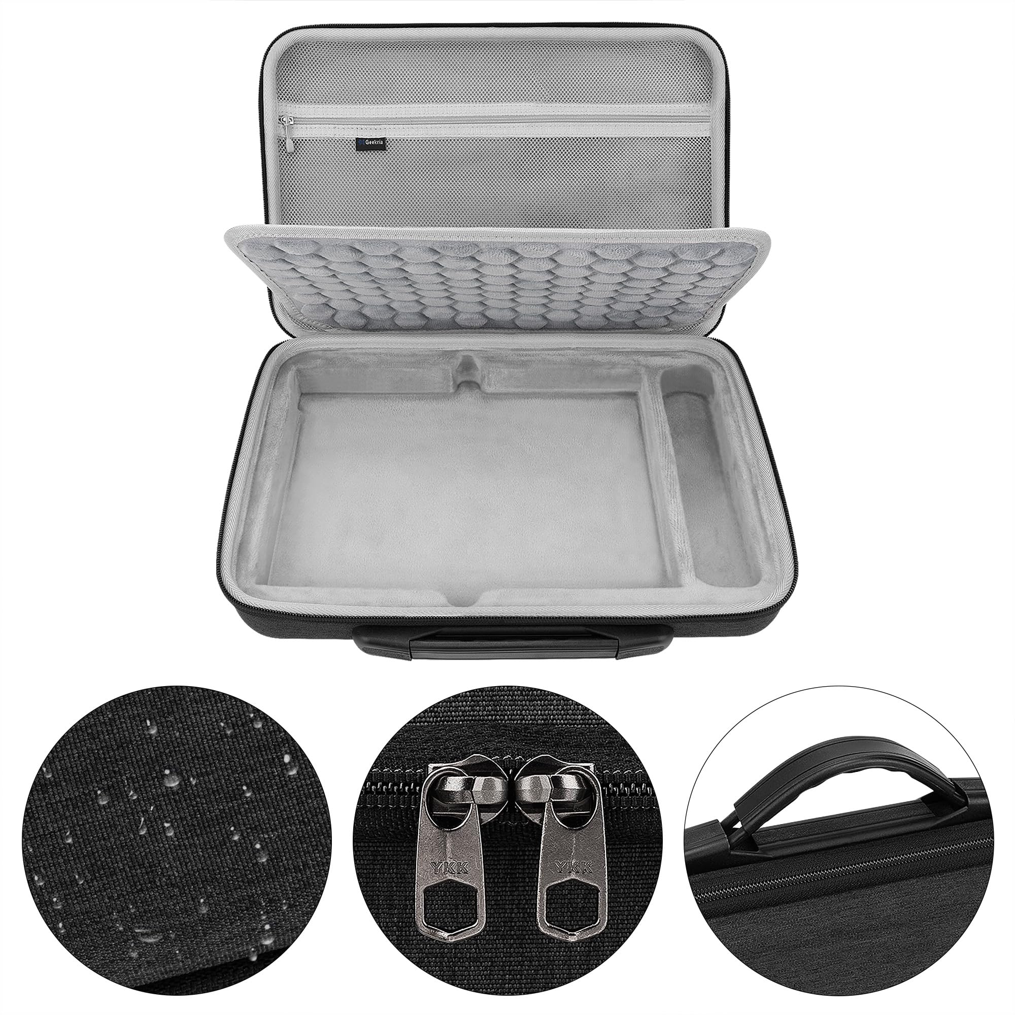 GEEKRIA Hard Shell Travel Carrying Case, Drum Machine Bag Compatible with Teenage Engineering EP-133 K.O. II, EP-1320 Medieval Sampler (Dark Gray) - Image 2