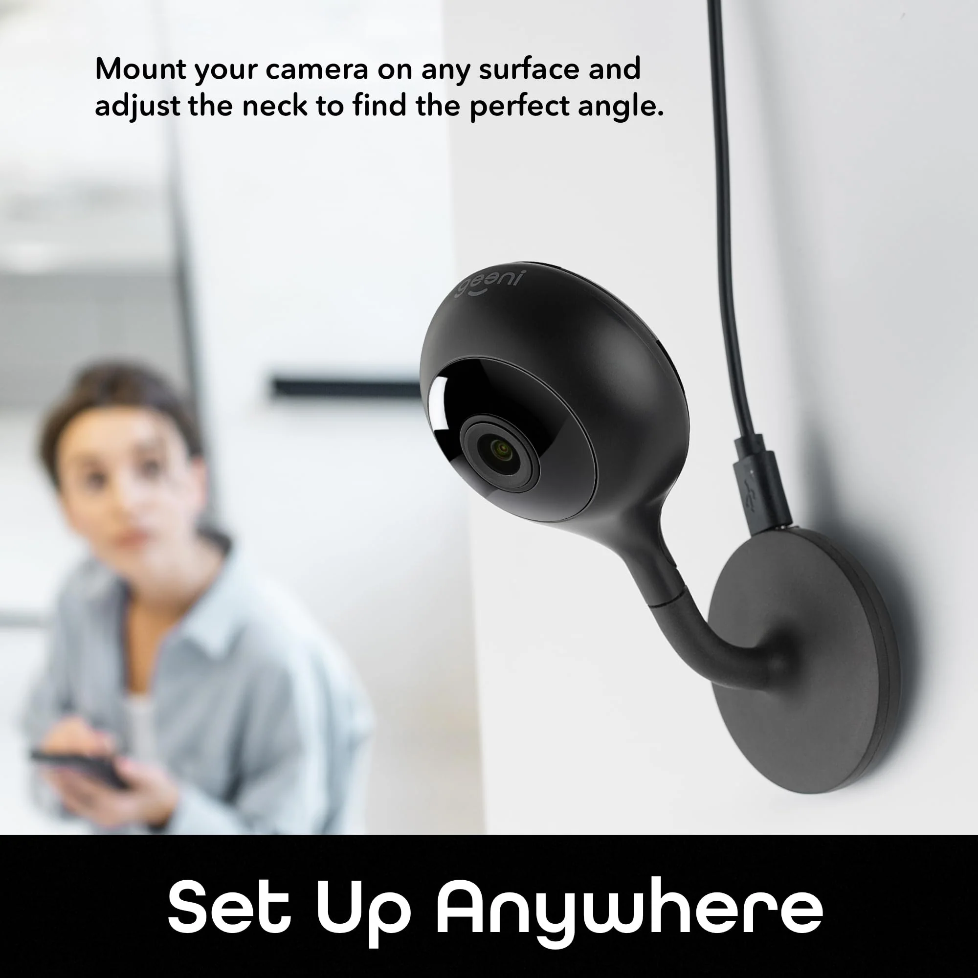 Geeni Look Indoor Smart Security Camera 720P | HD Surveillance, 2-Way Talk, Motion Sensor | Compatible with Alexa & Google Home 2 Pack 2 Pack, 720p - Image 7