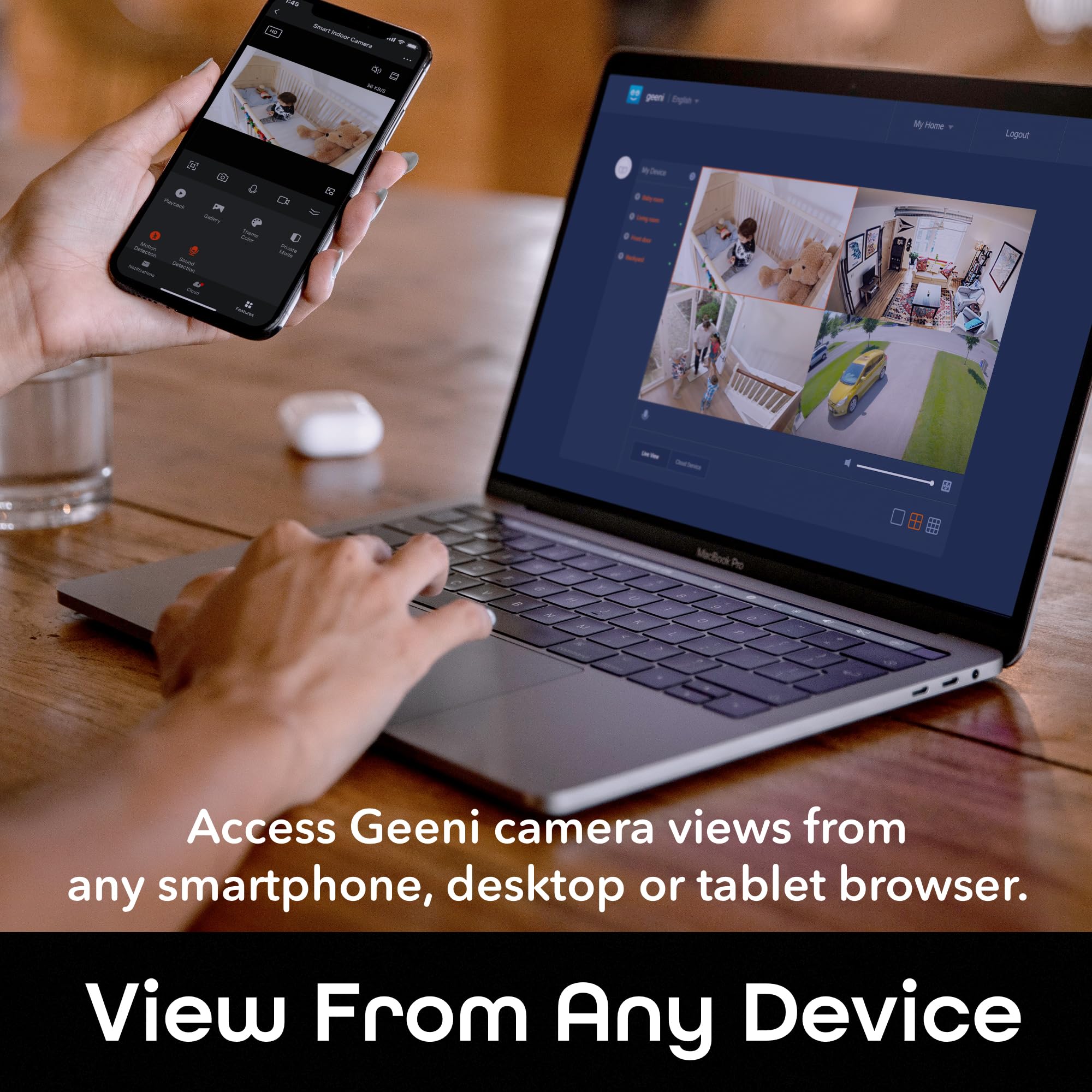 Geeni Look Indoor Smart Security Camera 720P | HD Surveillance, 2-Way Talk, Motion Sensor | Compatible with Alexa & Google Home 2 Pack 2 Pack, 720p - Image 8