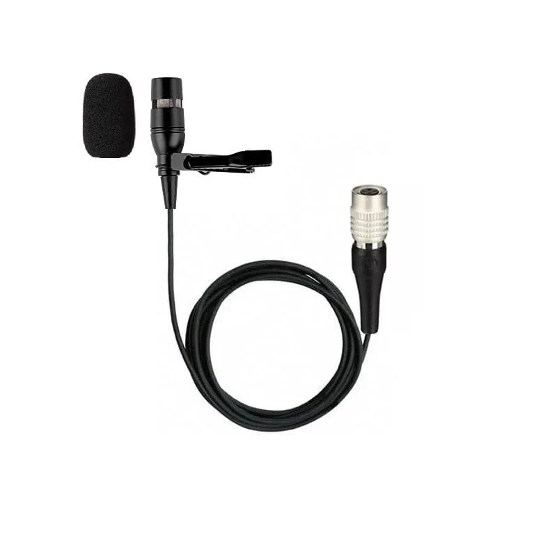 Generic Replacement Lavalier/Lapel Microphone for Audio Technica ATW-T3201 3000-Series - Body-Pack Transmitter, Condenser, Unidirectional, 4-Pin Hirose (HRS) Female Connector, Black, MS-LP01HRS