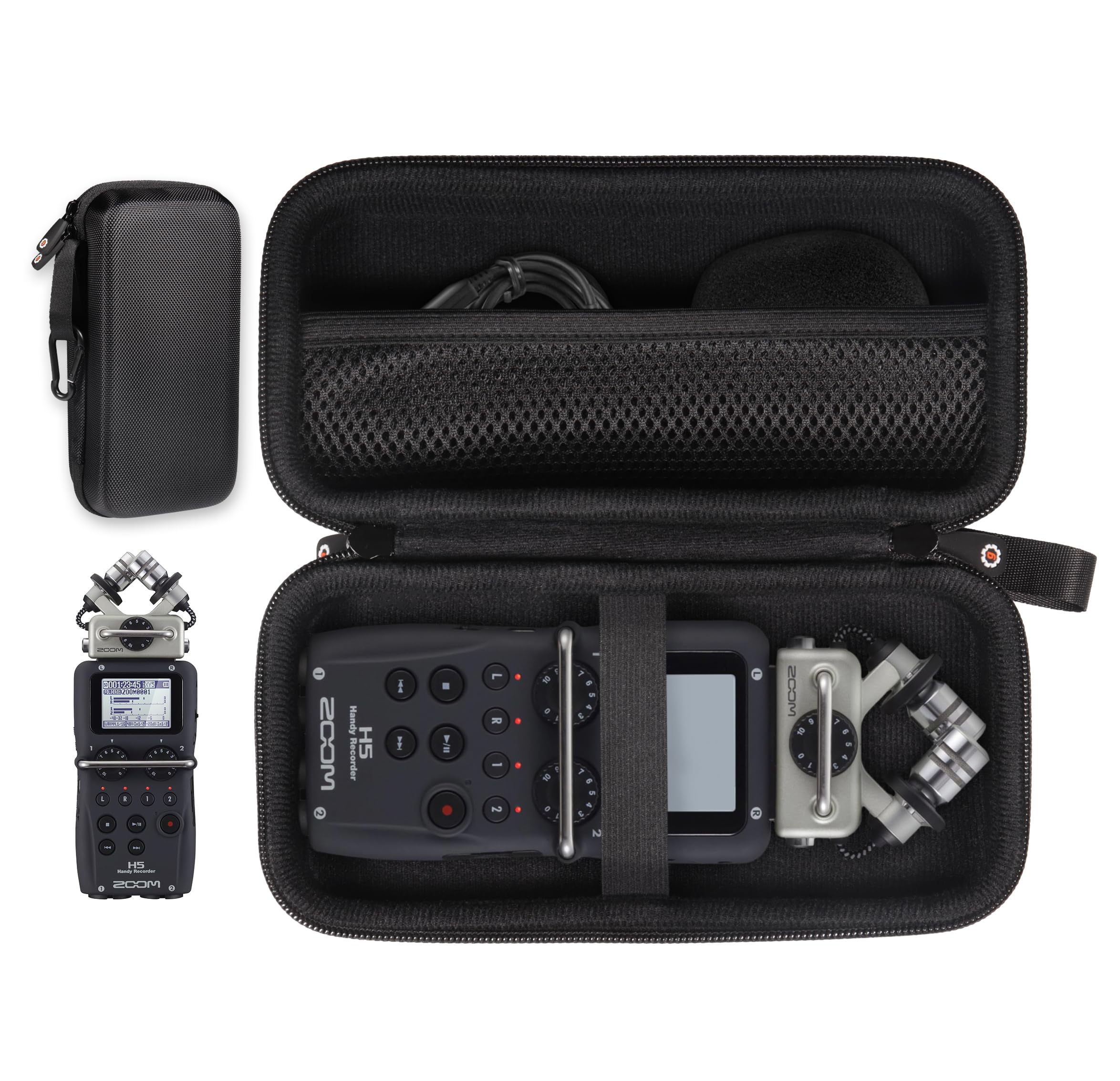 getgear Portable Multitrack Recorder Case Compatible with Zoom H5 4-Track Portable Recorder for Audio for Video