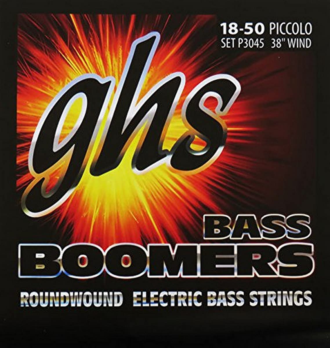 GHS Strings 227233 Bass Boomers Bass Guitar Strings (3040 Set), Regular, 45-105 Regular (45-105) Pack of 1