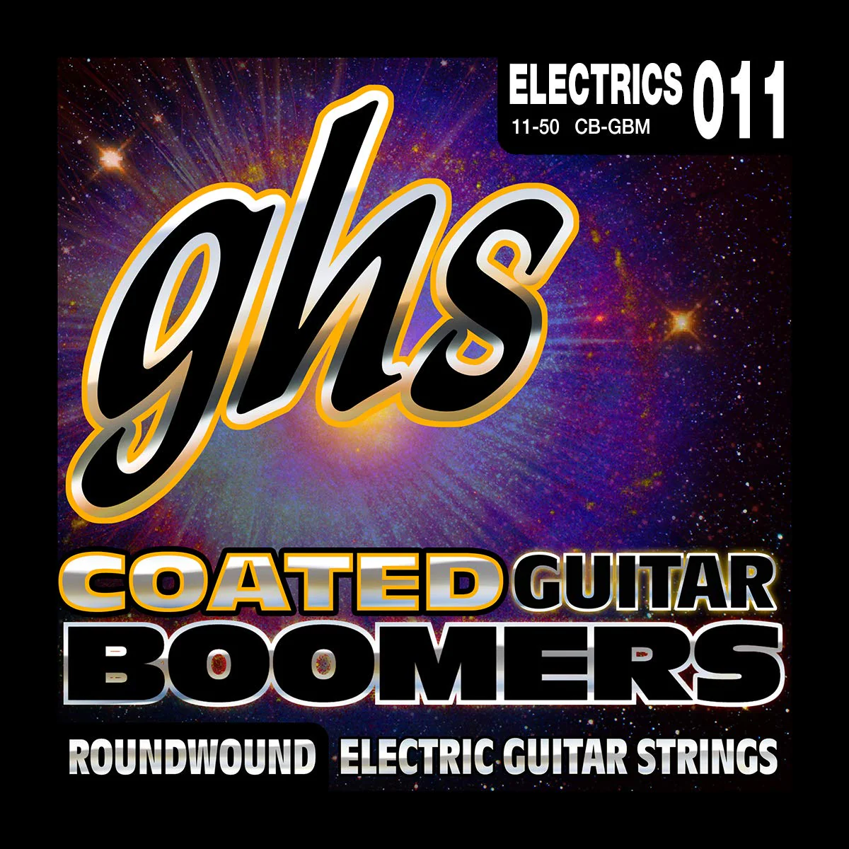 GHS Strings CB-GBM Coated Boomers Nickel Electric Guitar Strings, Medium, 11-50