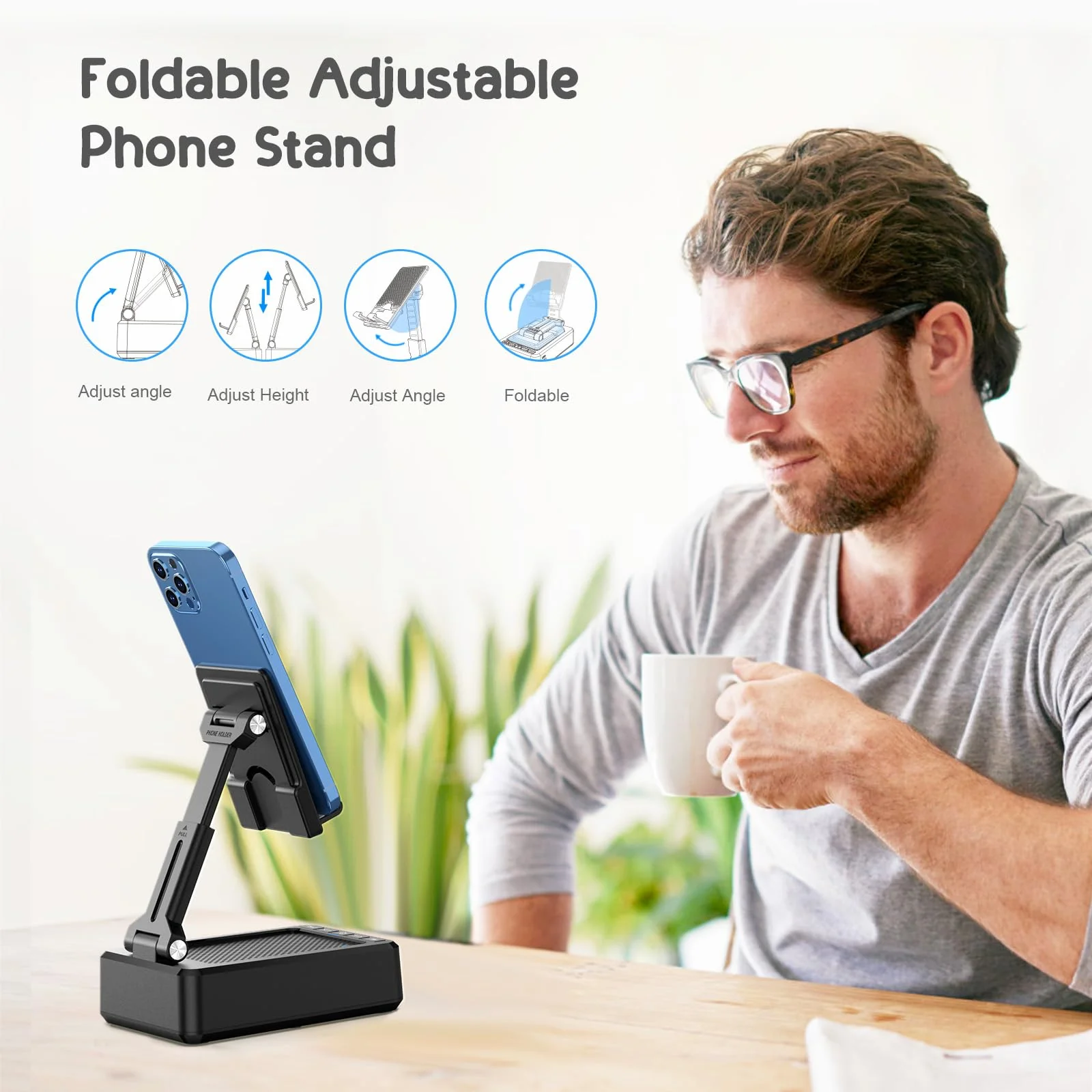Gifts for Men Women Foldable Cellphone Stand with Bluetooth Speaker and Power Bank Birthday Gift Idea for Mom Dad Cool Gadget Tech Gifts - Image 4