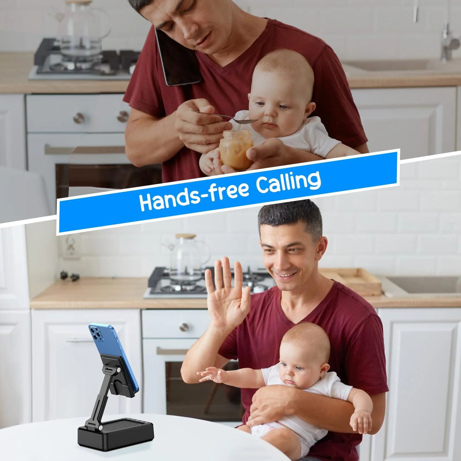 Gifts for Men Women Foldable Cellphone Stand with Bluetooth Speaker and Power Bank Birthday Gift Idea for Mom Dad Cool Gadget Tech Gifts - Image 7