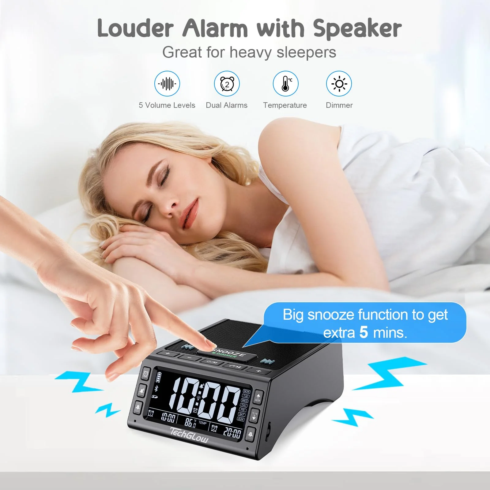 Gifts for Men Women Foldable Cellphone Stand with Bluetooth Speaker Charging Station Birthday Gift Idea for Mom Dad Cool Gadget Tech Gifts Black - Image 4