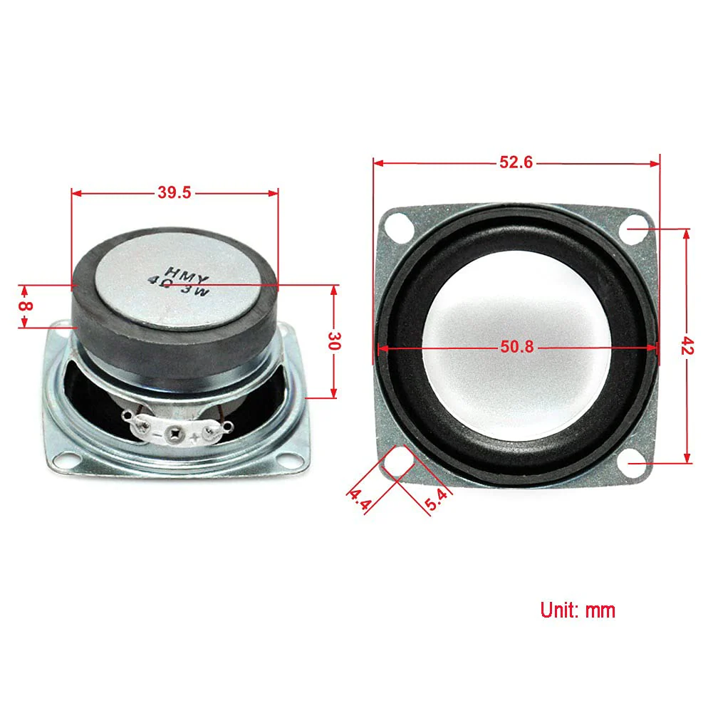 Gikfun 2" 4Ohm 3W Full Range Audio Speaker Stereo Woofer Loudspeaker for Arduino (Pack of 2pcs) EK1725 - Image 3