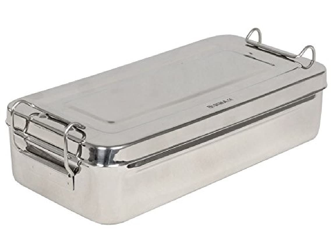 GIMA 26670 Stainless Steel Box with Handle, 25 cm x 12.5 cm x 4.6 cm
