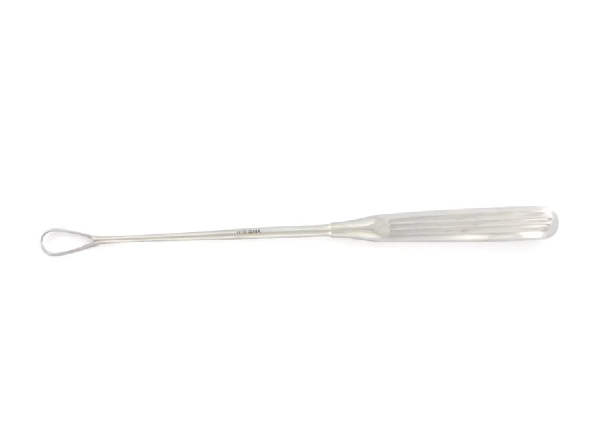 GIMA 26813 Sims Uterine Curette, Sharp, 8 mm Wide, 26 cm