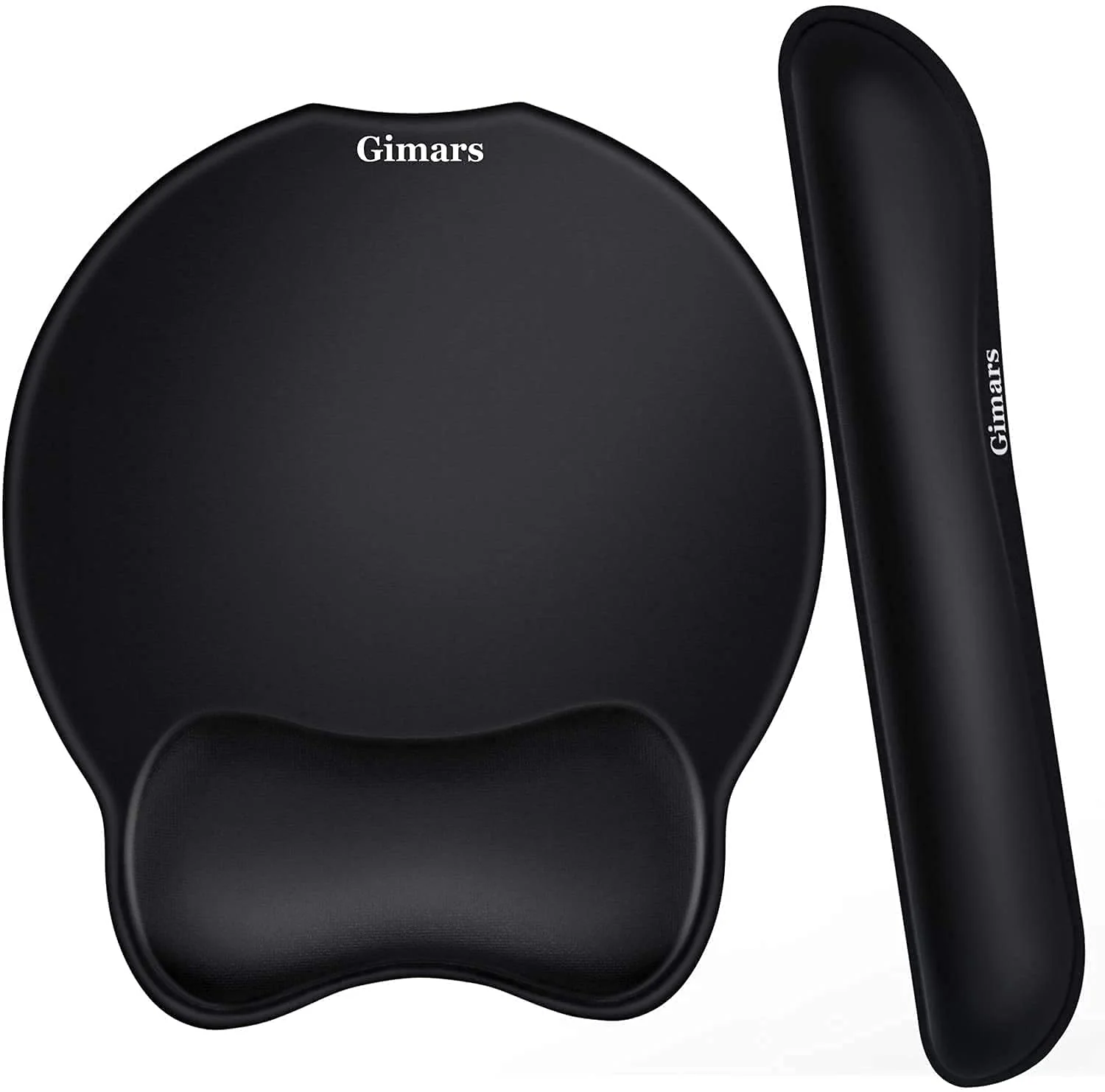 Gimars Upgrade Enlarge Superfine Fibre Soft Smooth Gel Ergonomic Mouse Pad Wrist Support and Keyboard Wrist Rest for Computer, Laptop, Mac, Gaming and Office, Durable, Comfortable and Pain Relief Black