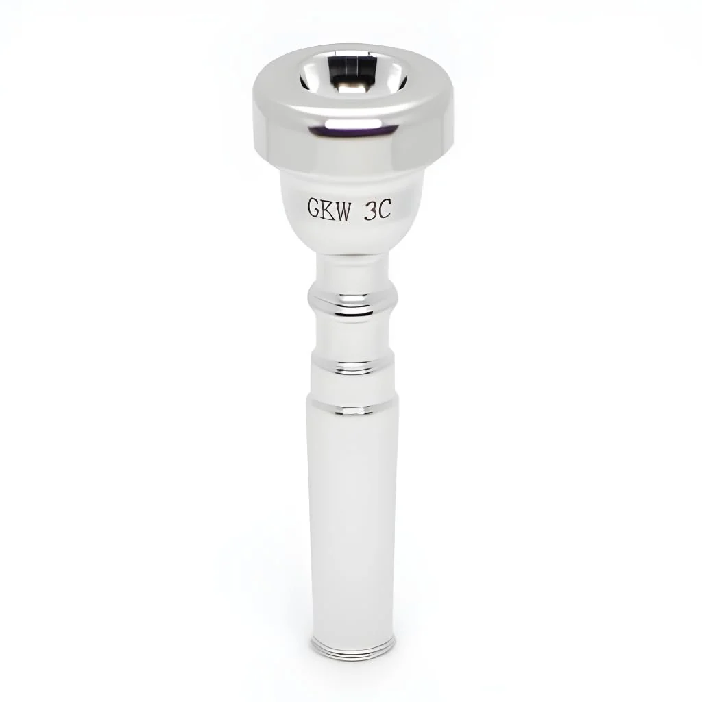 GKW Silver Plated 3C Trumpet Mouthpiece – Beginner Brass Mouthpiece, Compatible with Most Trumpets, Ideal for Students and Music Enthusiasts