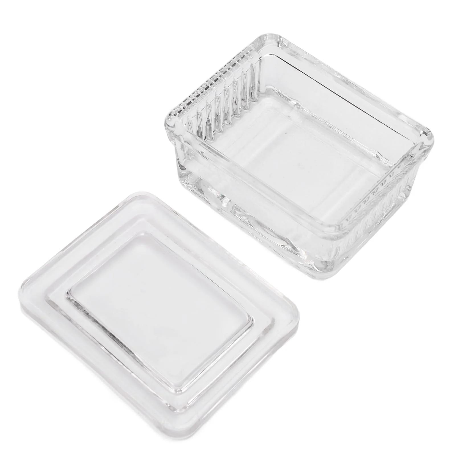 Glass Staining Jar with Lid, Transparent Container, Sturdy (Glass with 10 Slides) Glas mit 10 Objektträgern Glass with 10 slides