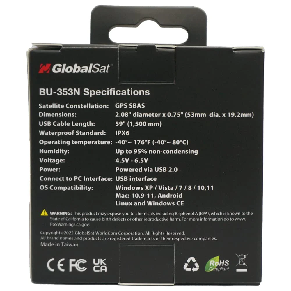 GlobalSat BU-353N USB GPS Receiver, Black SYSTEM - Image 5