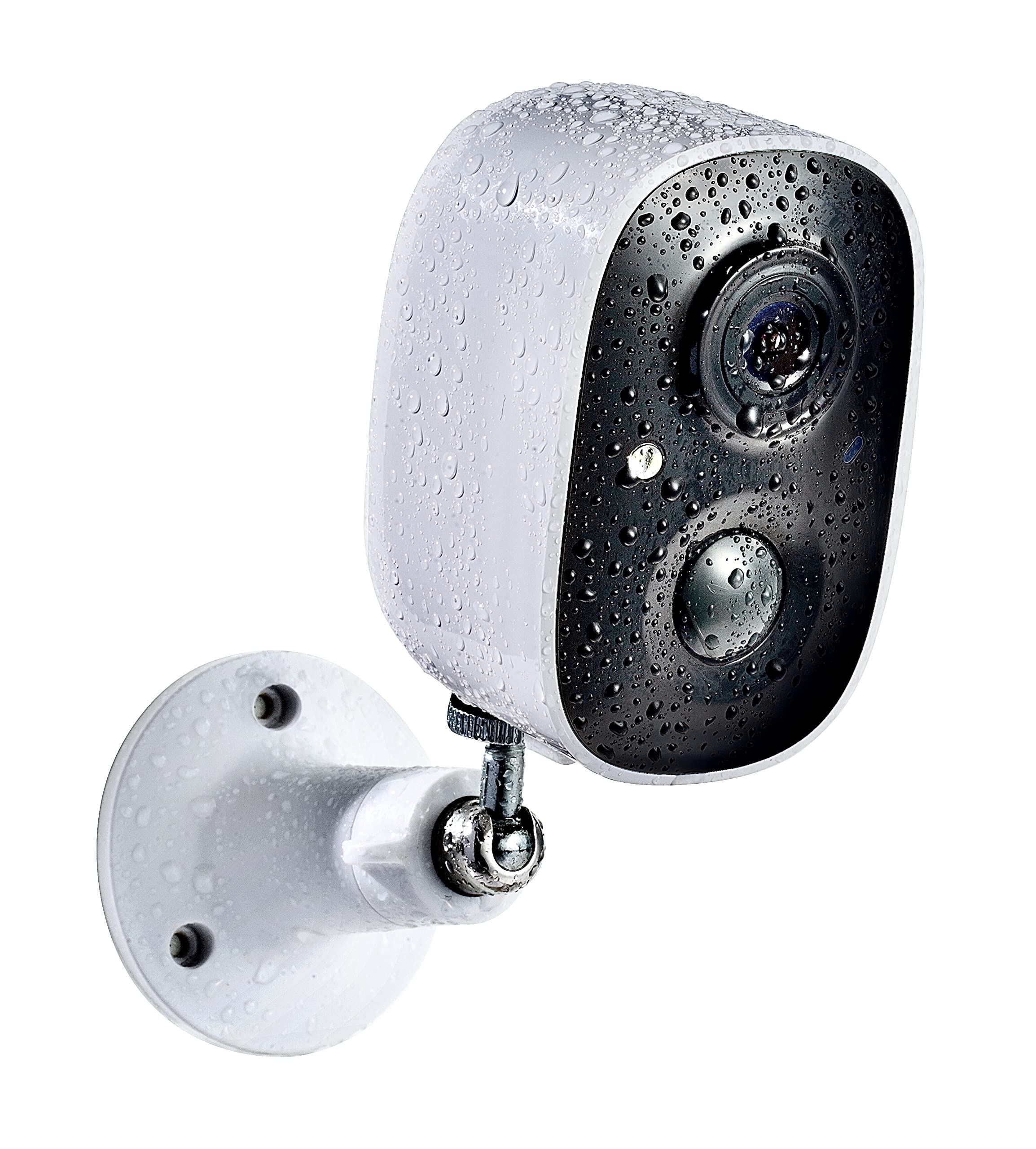 GMK Security Camera Wireless Outdoor, 1080P Color Night Vision AI Motion Detection 2-Way Talk Battery Powered WiFi Home Indoor Camera IP65 Weatherproof Spotlight Siren Alarm Cloud/SD Storage White