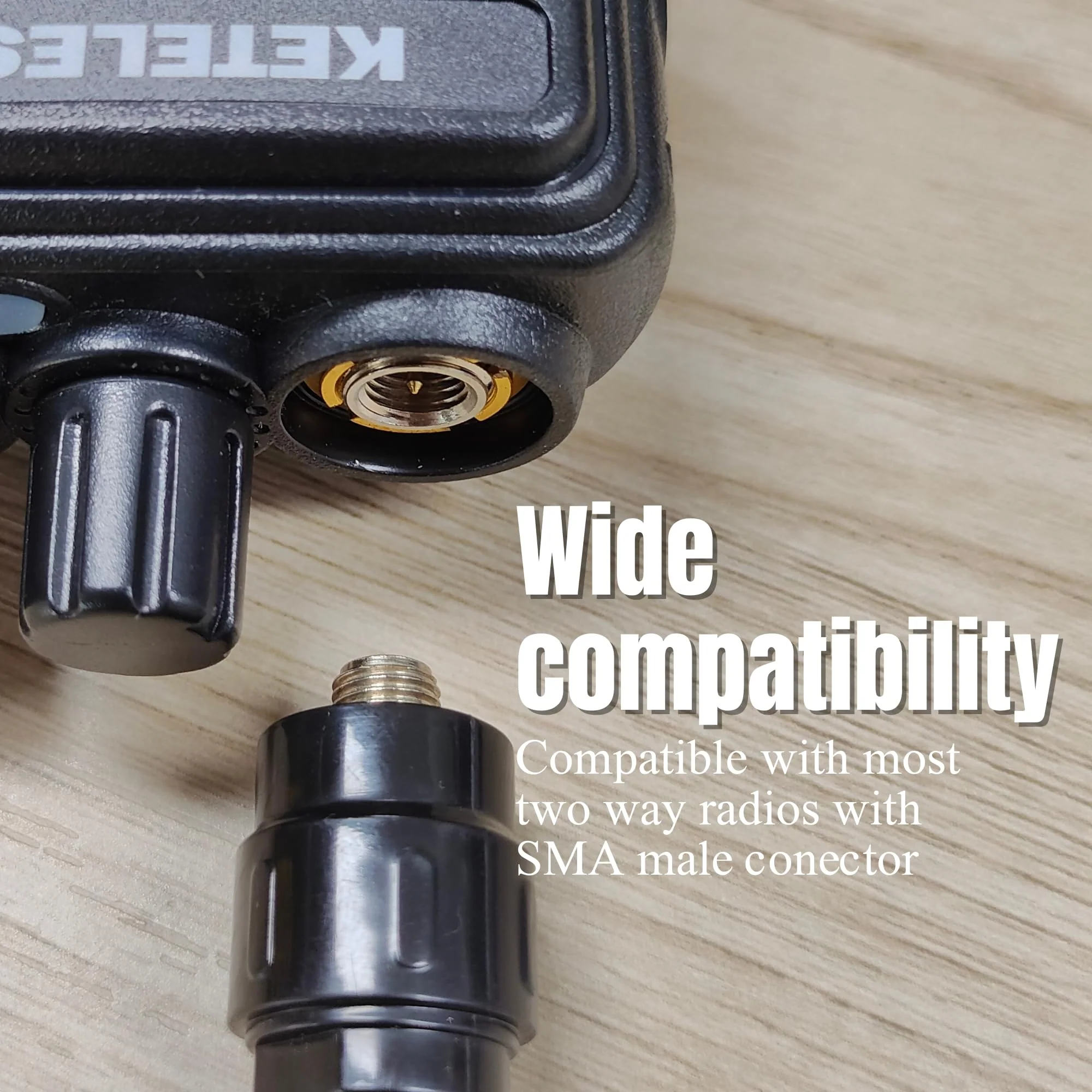 GMRS Antenna Ham Radio, Dual Band Antenna for Walkie Talkies 136-174 400-470 MHz 15.4" SMA Female Whip Antenna for Two Way Radio (Antenna Only) - Image 3