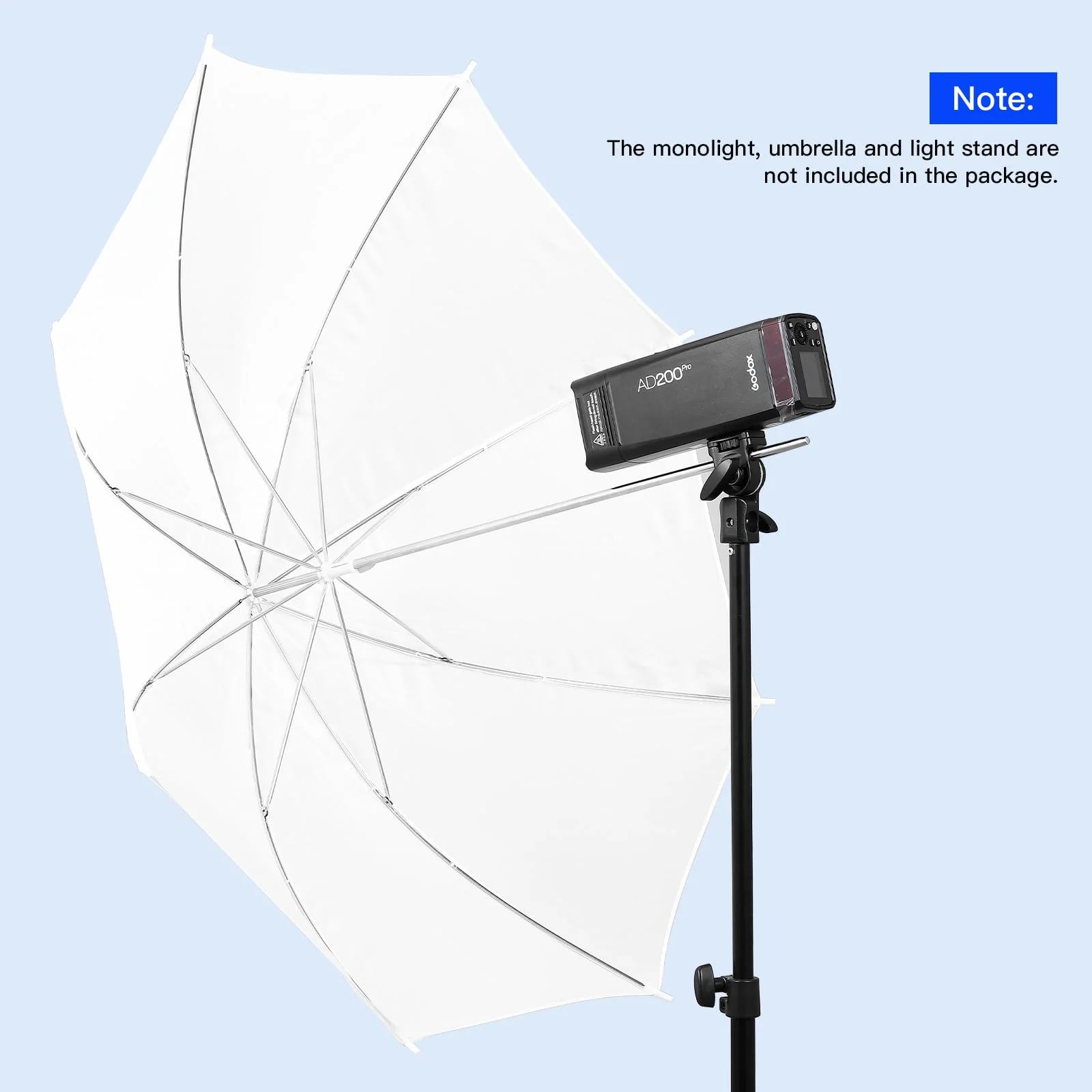 Godox AD-E2 Flash Holder Metal Bracket with 1/4 Inch Screw Umbrella Mount for AD200 AD200Pro AD300Pro 1 Pack - Image 3