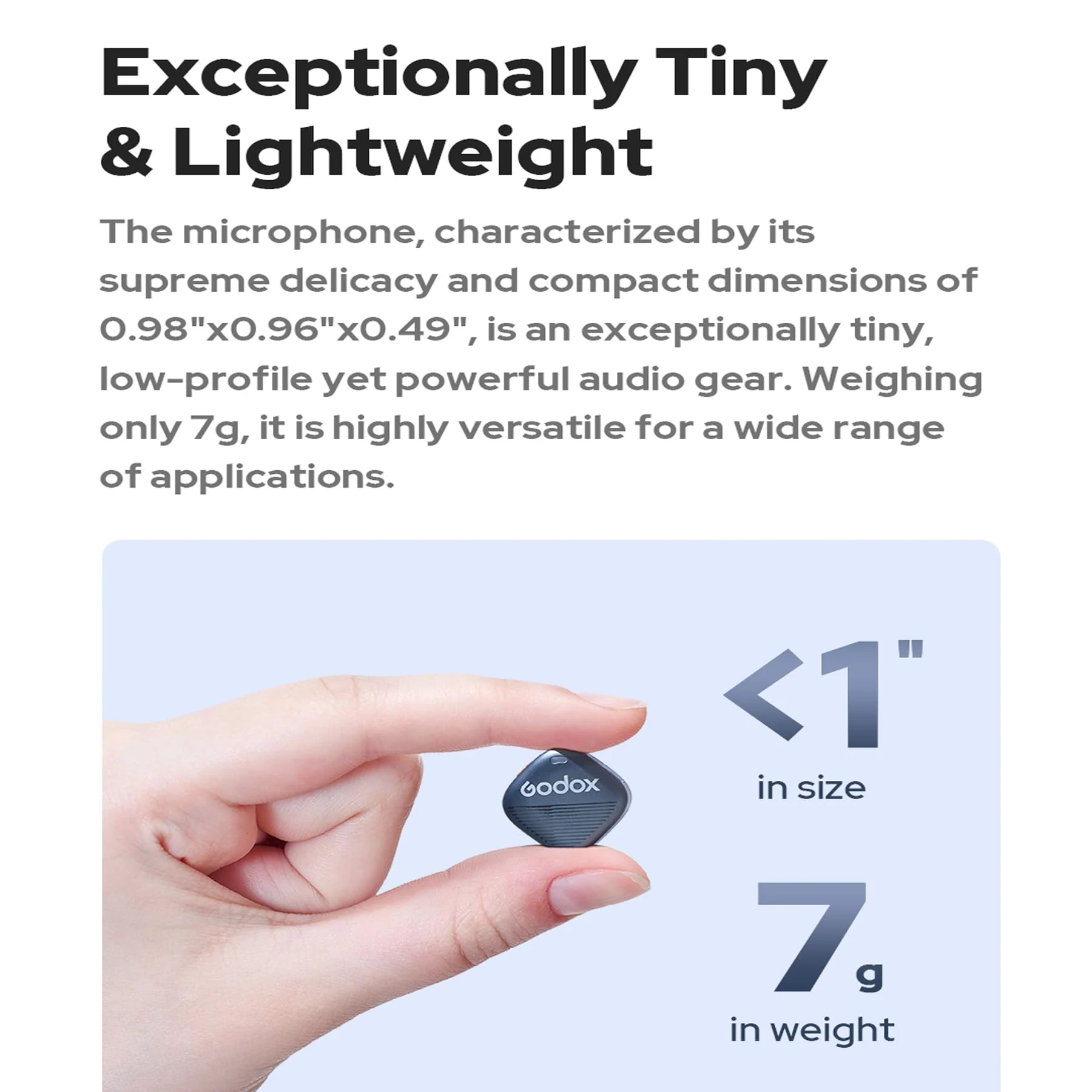 Godox Cube-SL kit2 2.4G Wireless Lavalier Microphone for iPhone 14/13/12,Lightning Mini Lapel Microphone Wireless,Hi-Fi Audio,1000FT Range,Noise Cancellation,30H Battery for Streaming Video Recording CUBE-SL-Kit2 - Image 6