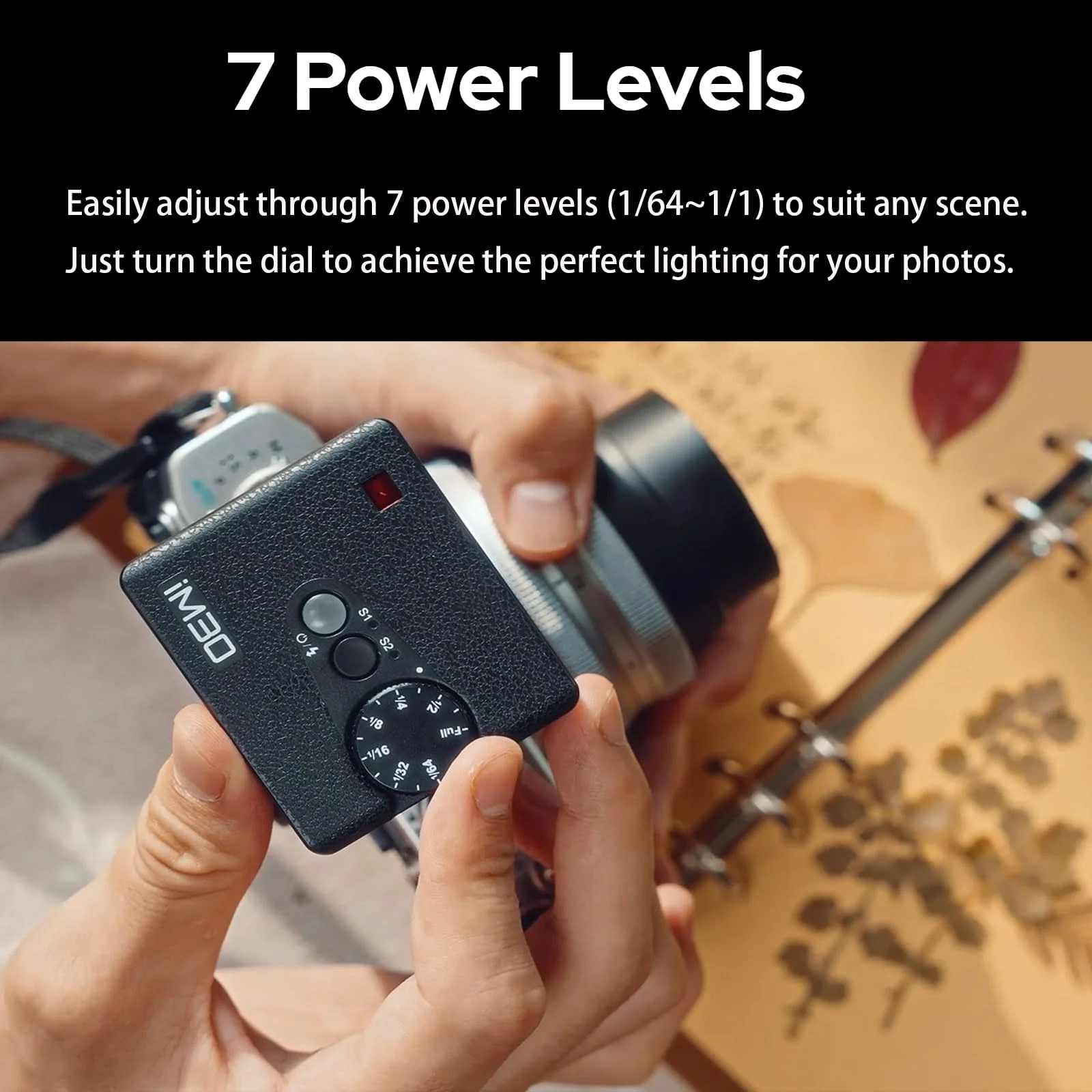 Godox iM30 Camare Flash,Mini Flash Speedlite,GN15 with 13 Levels Flash Power, CCT 6500K±200K with S1/S2 Optical Control for Fuji, for Canon, for Nikon, for Sony, for Olympus Camera - Image 5